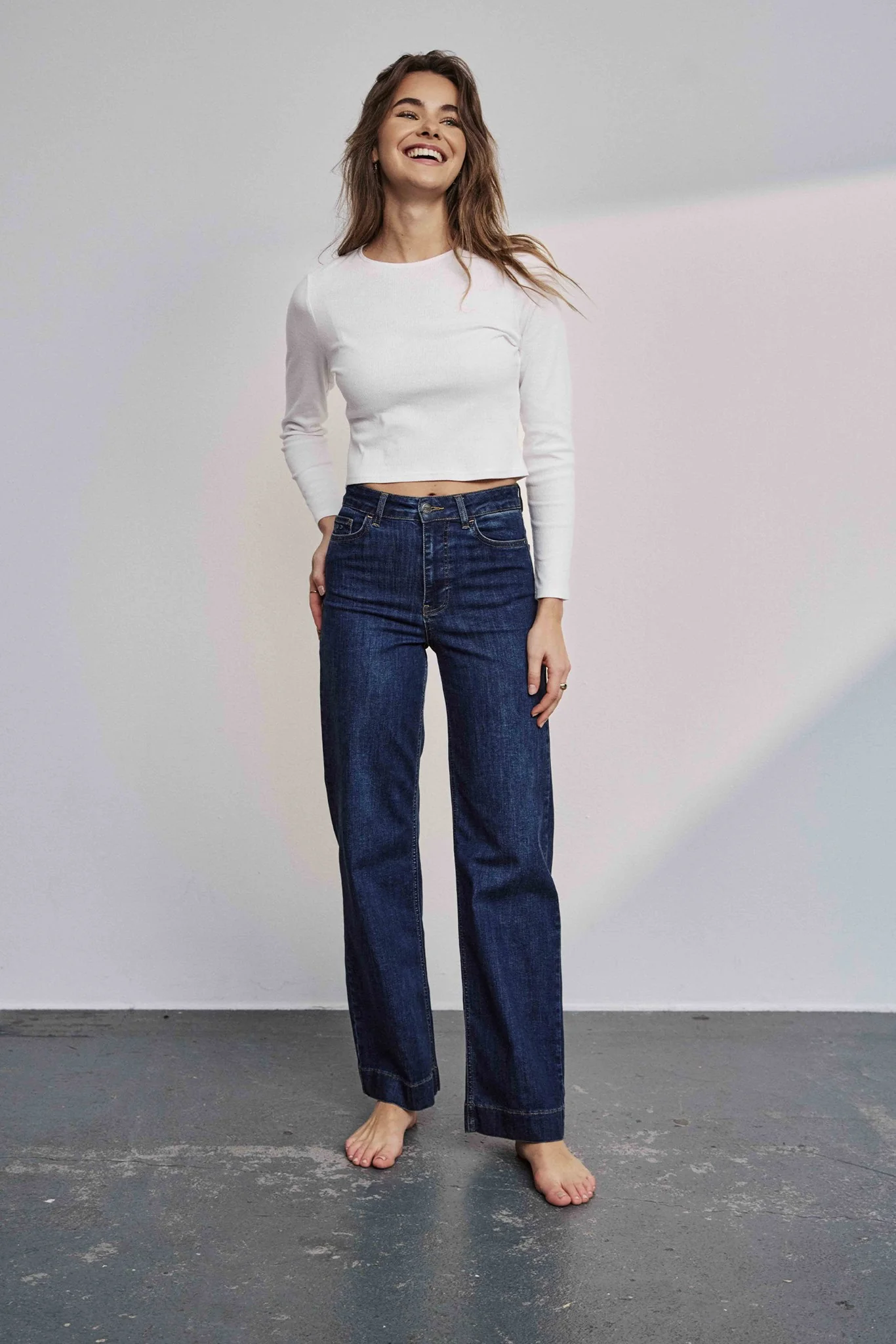 NUPARIS JEANS LONG DARK BLUE - Dark Blue Denim - Image 3