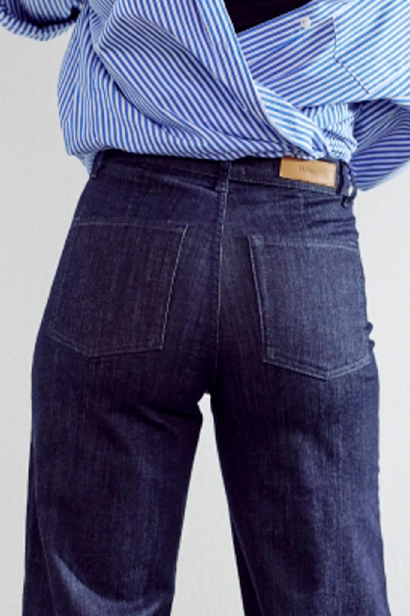 NUPARIS PANT LONG DARK DENIM BLUE - Dark Denim Blue - Image 5