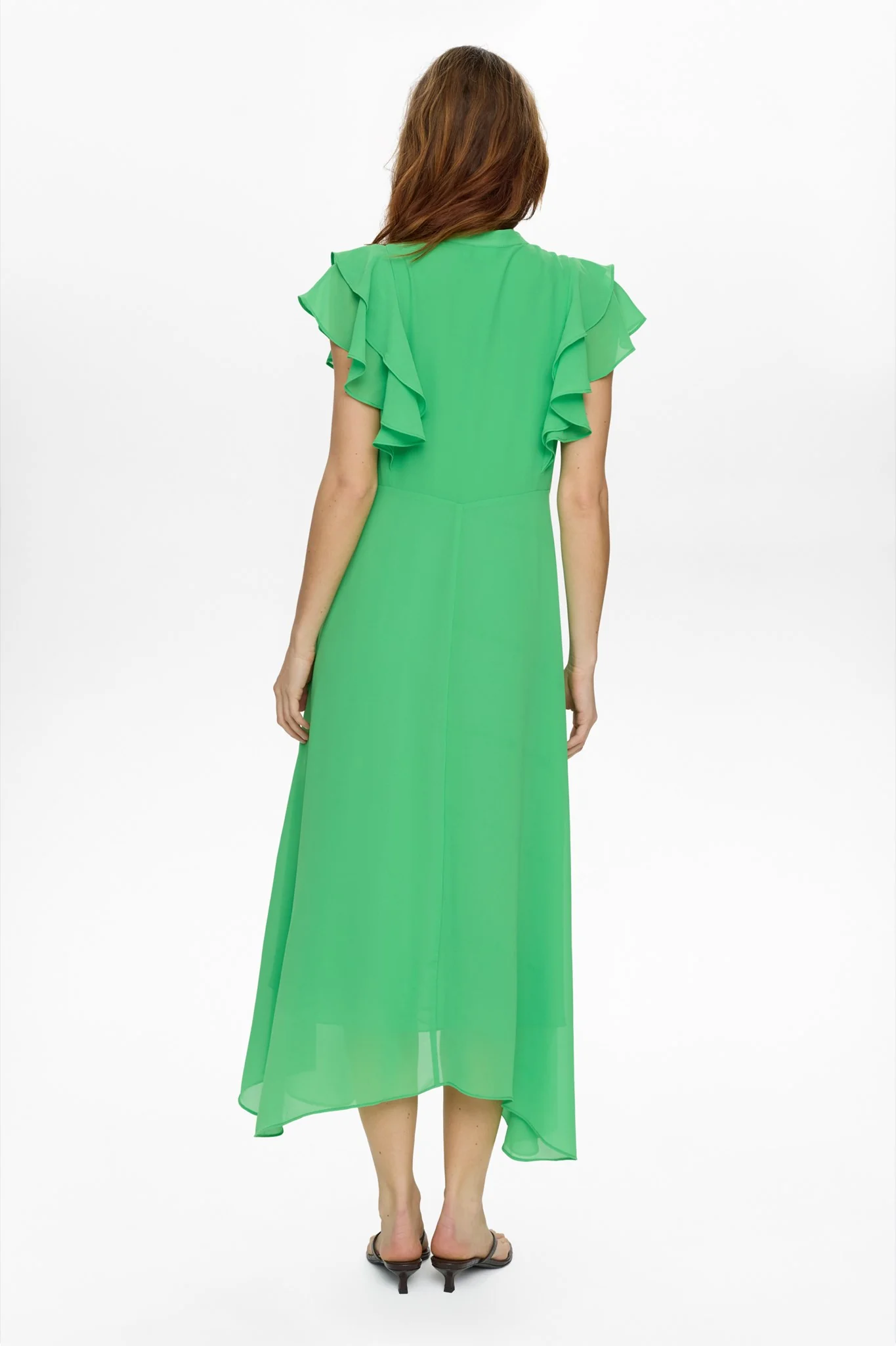 NUPARISA RUFFLE DRESS - Vibrant Green - Image 2