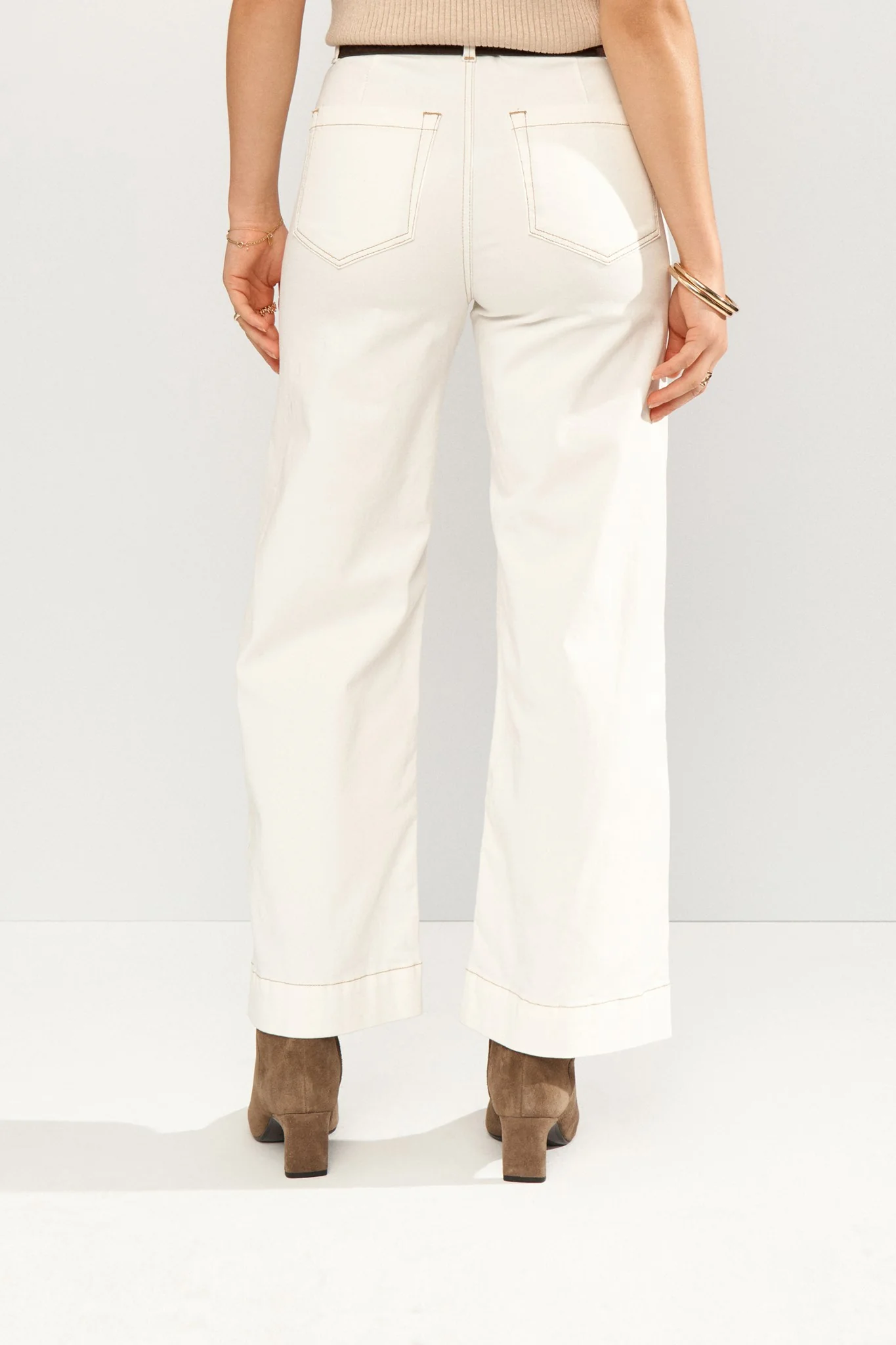 NUPARISAN CROPPED TWILL PANTS - Cloud Dancer - Image 2