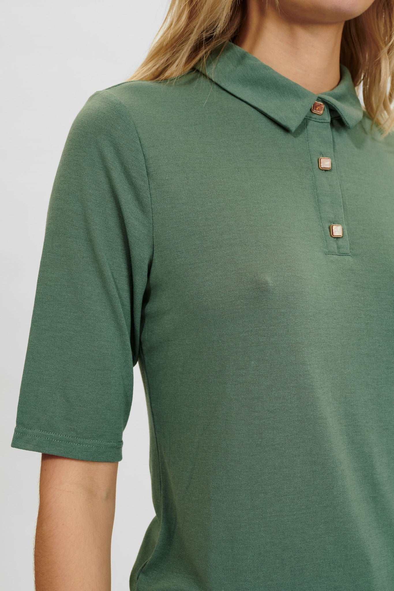 NUPEARL POLO BLOUSE - Sea Spray - Image 5
