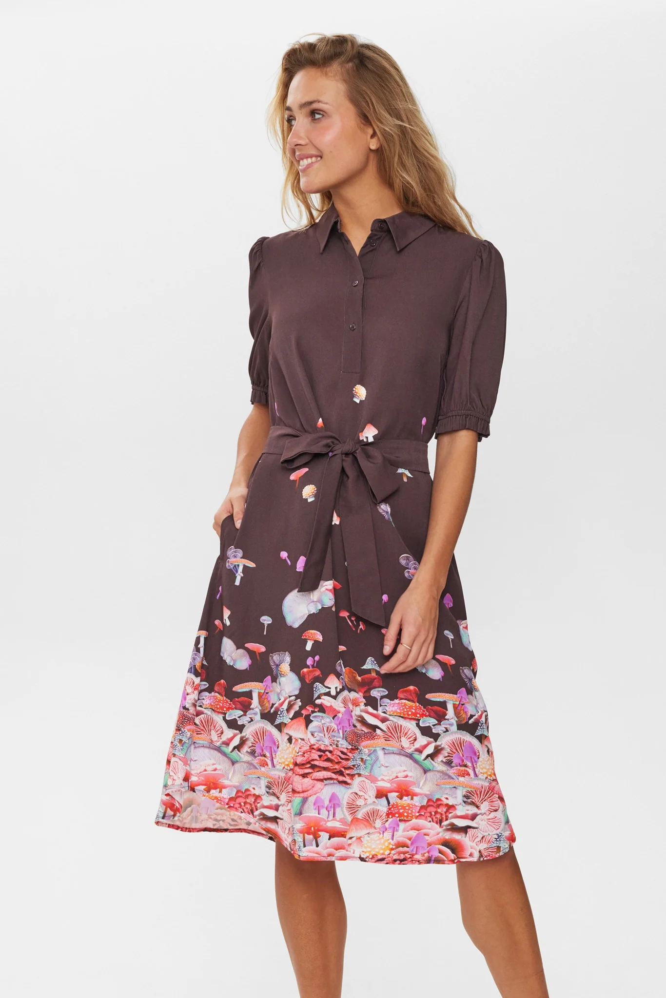 NUPEGGY DRESS - Chicory Coffee