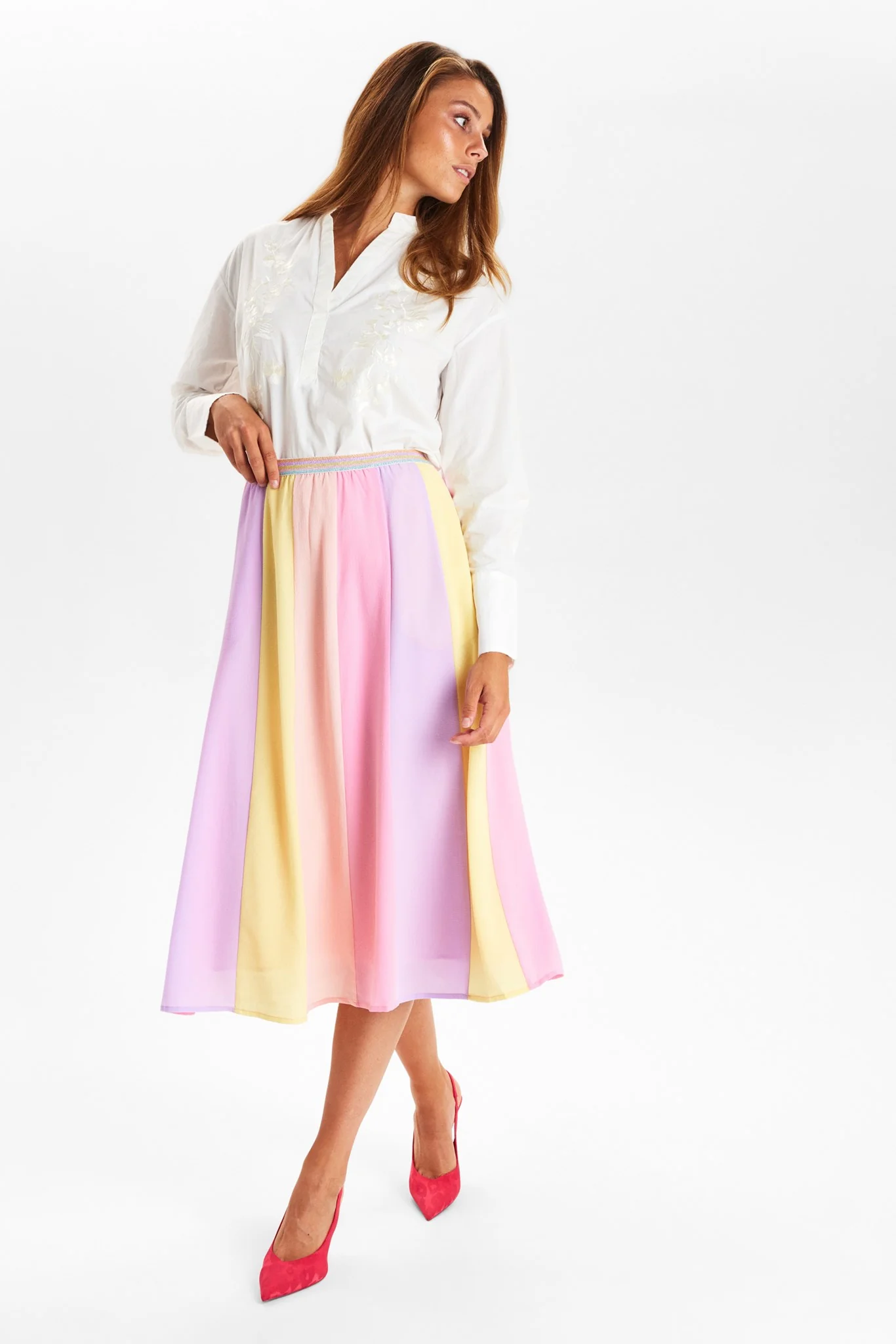 NUPENELOPE SKIRT - Peach Melba - Image 3