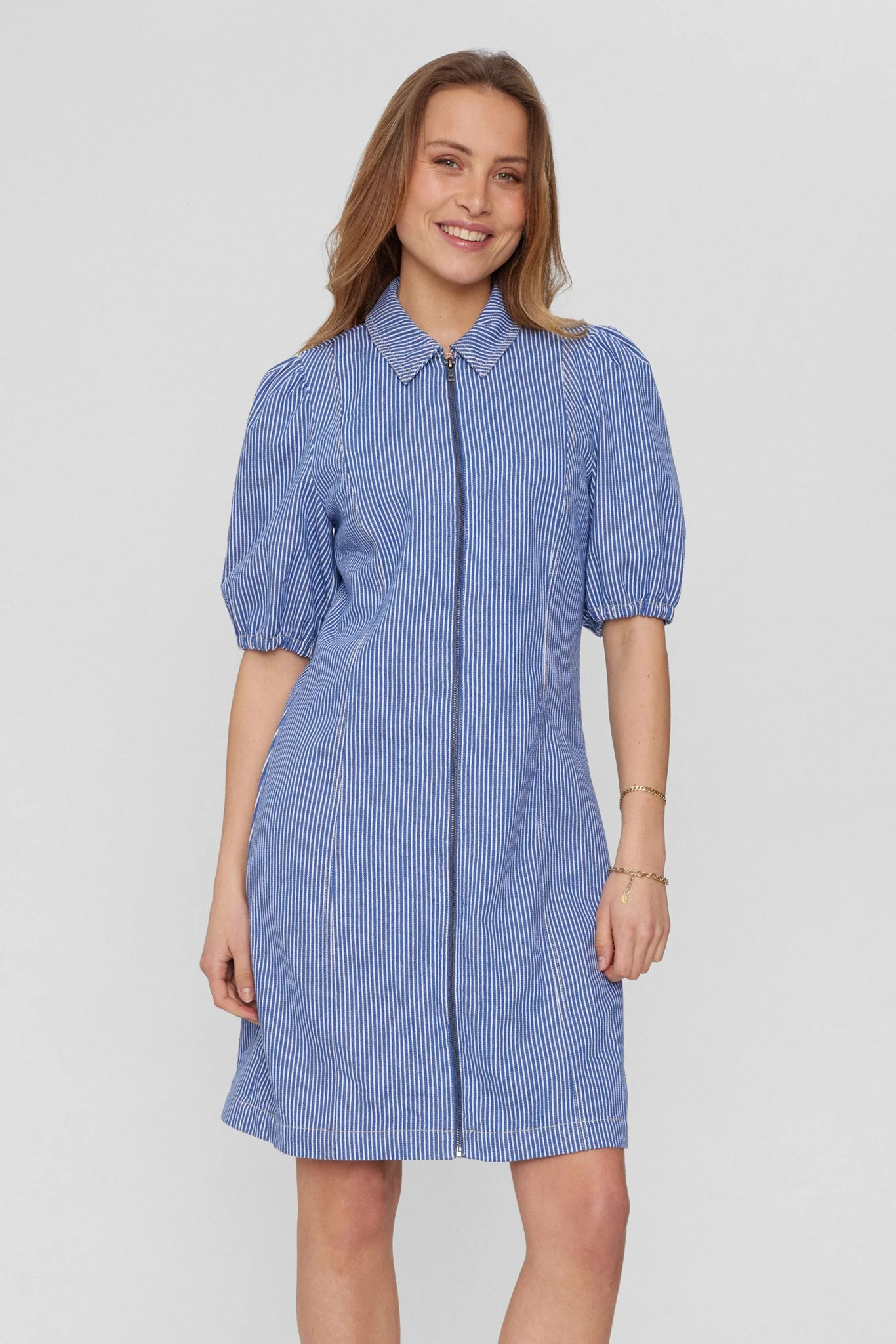 NUPERNILLE DRESS  - Medium Blue Denim
