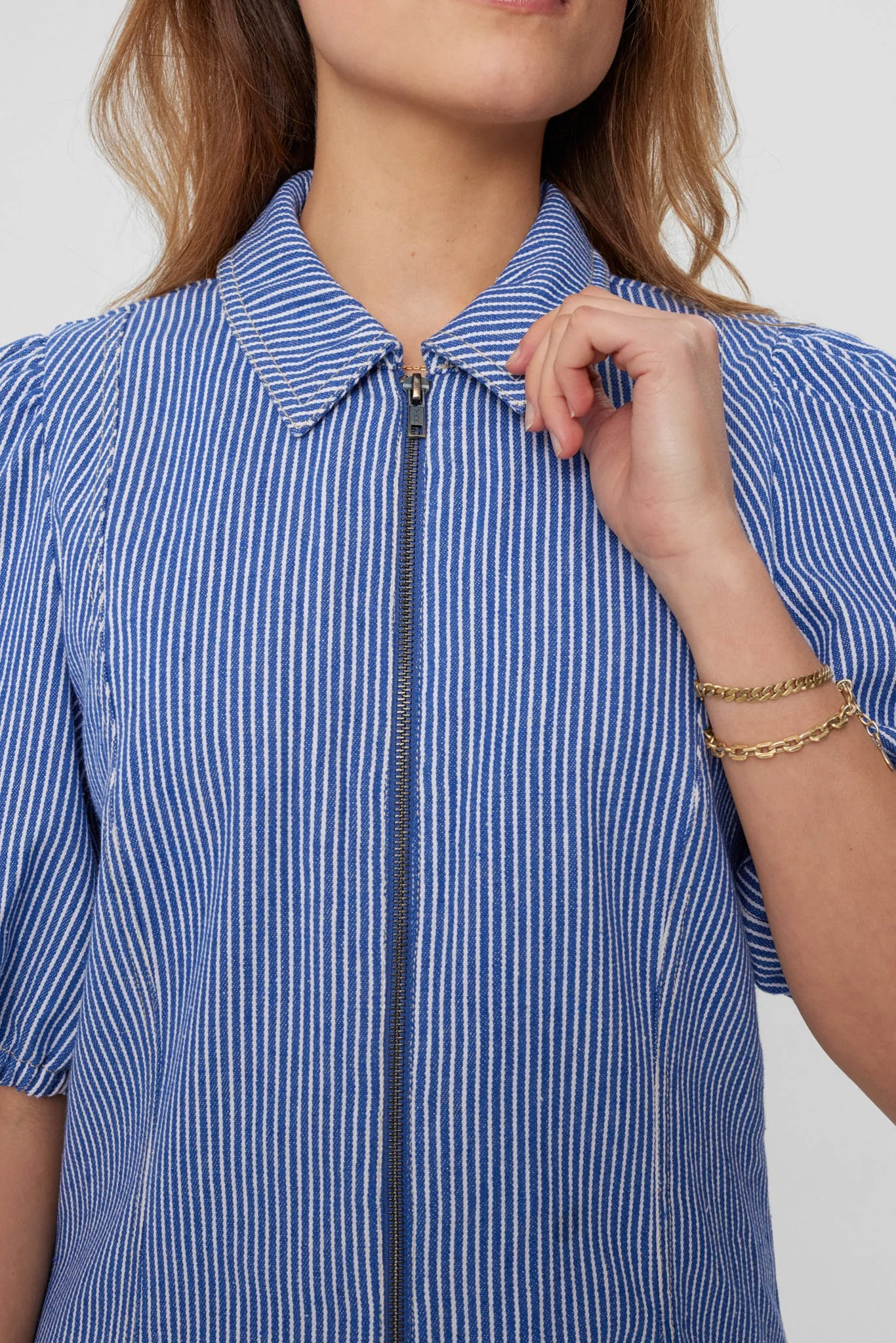 NUPERNILLE DRESS  - Medium Blue Denim - Image 4