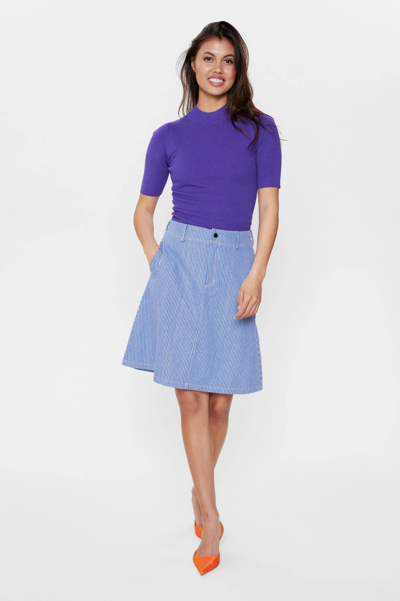 NUPERNILLE SKIRT - Medium Blue Denim - Image 3