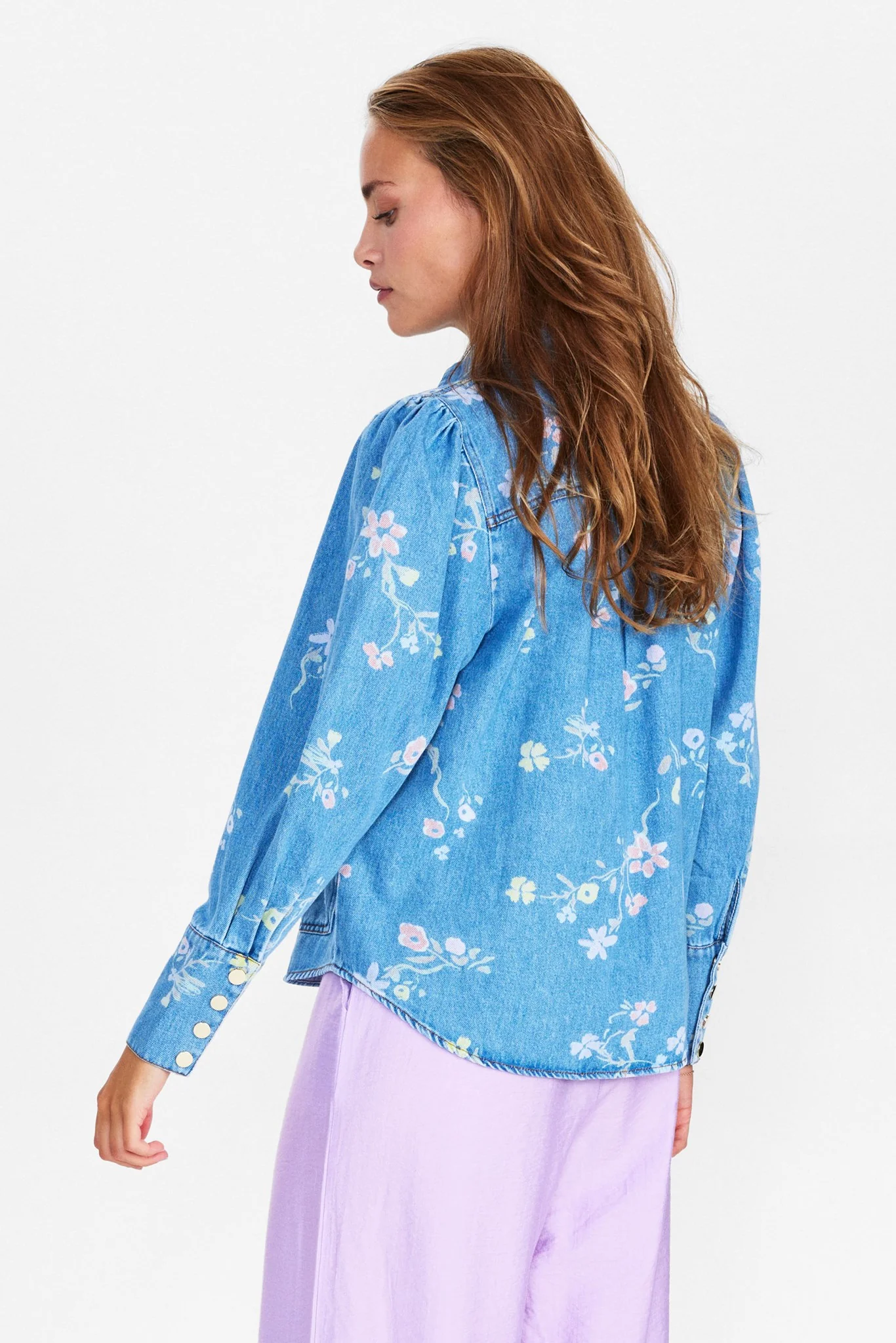NUPETRA LS SHIRT - Light Blue Denim - Image 2