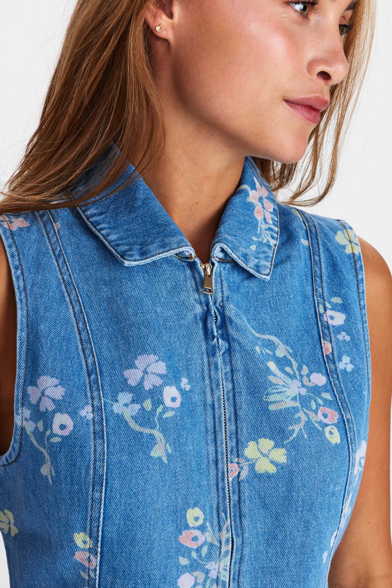 NUPETRA SL TOP - Light Blue Denim - Image 4