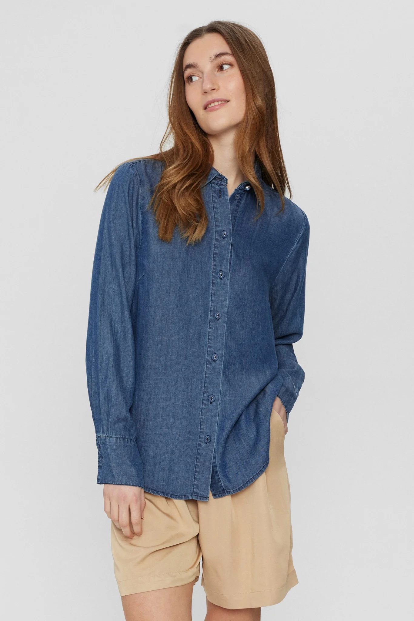 NUPILEASKI SHIRT   - Dark Blue Denim