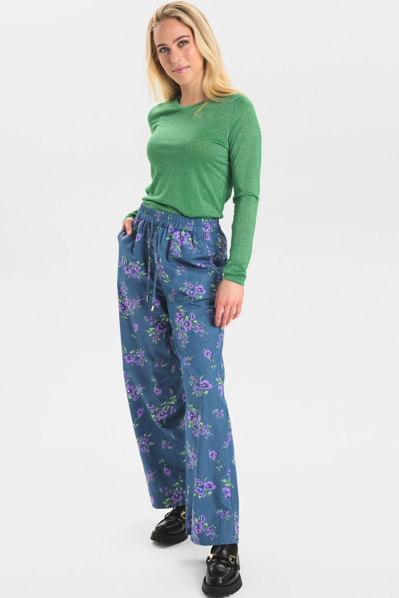 NUPINA PANTS - Medium Blue Denim - Image 3