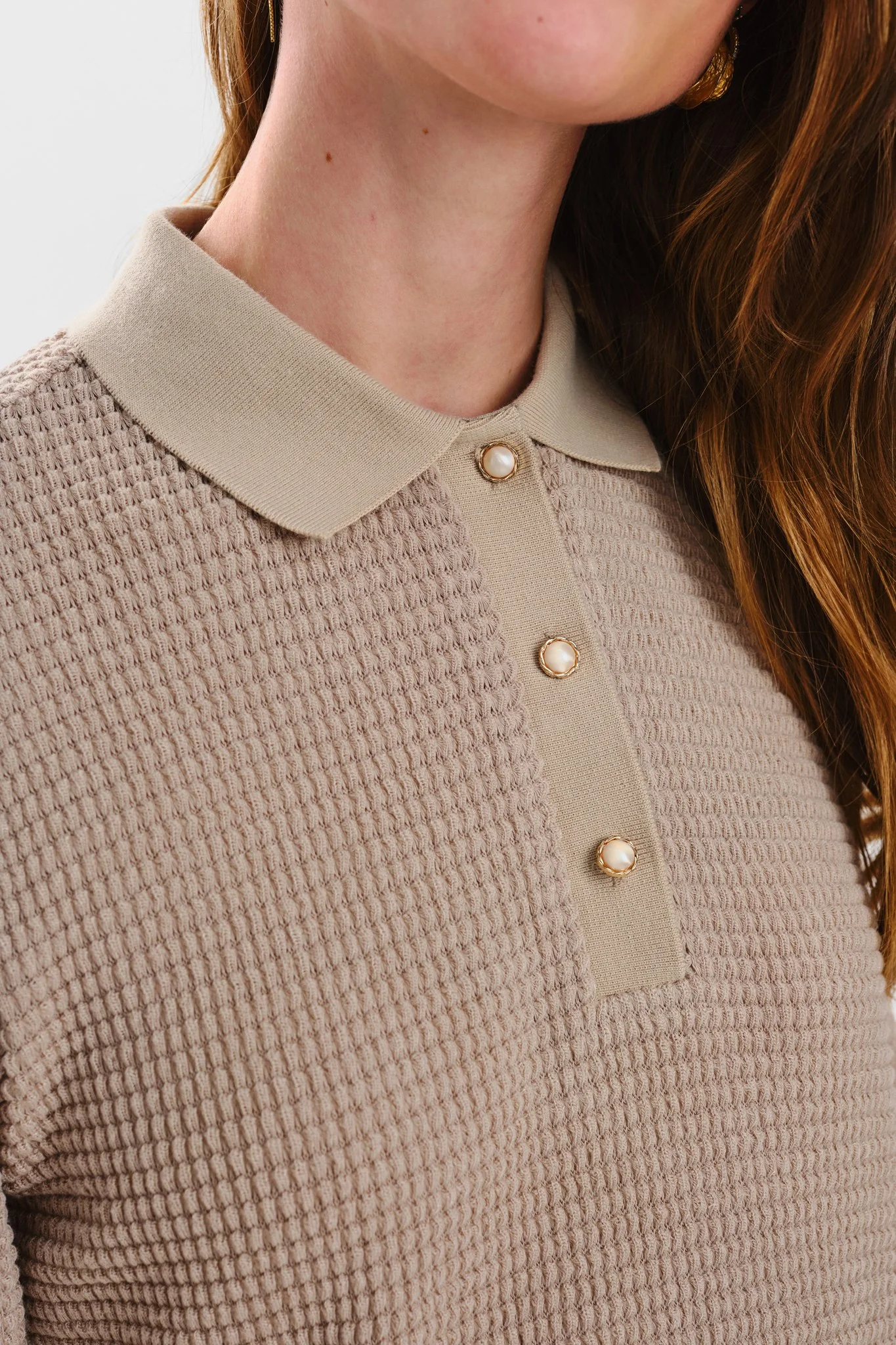 NUPOLO TEE L/S - Cobblestone - Image 4