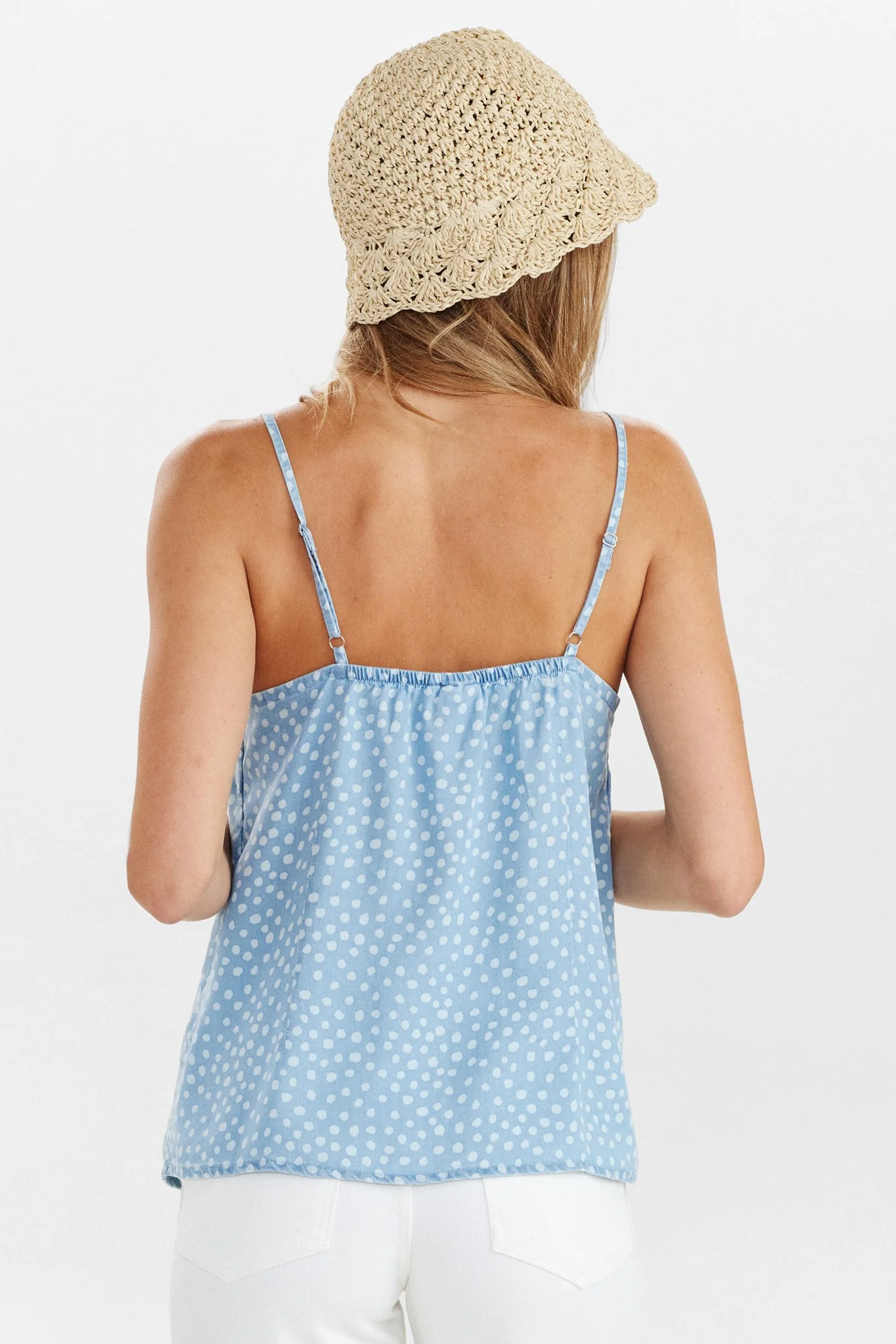 NUPOULINA STRAP TOP - Medium Blue Denim - Image 2