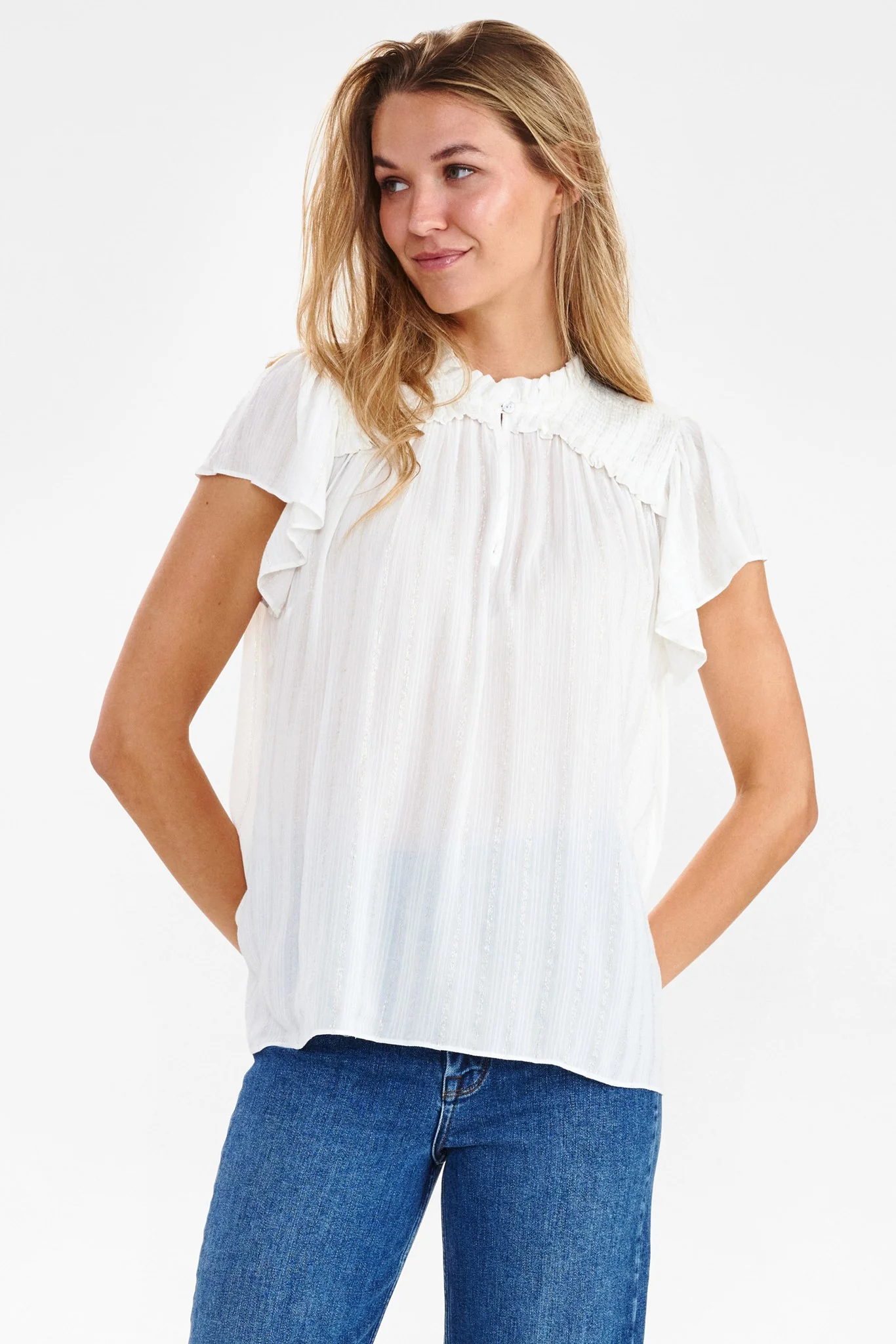 NUPRIMULA BLOUSE - Cloud Dancer
