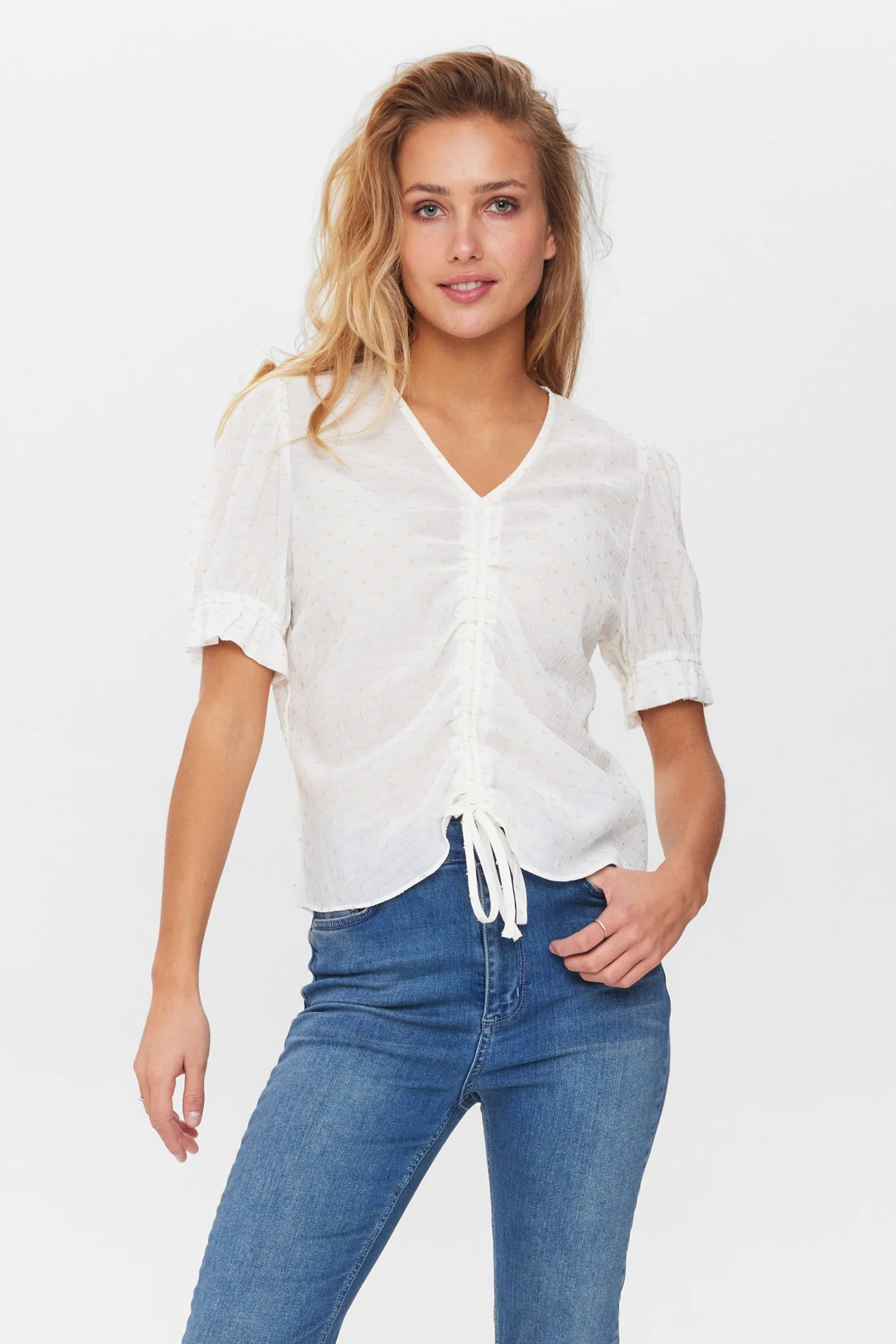 NURAMONA BLOUSE - Bright White