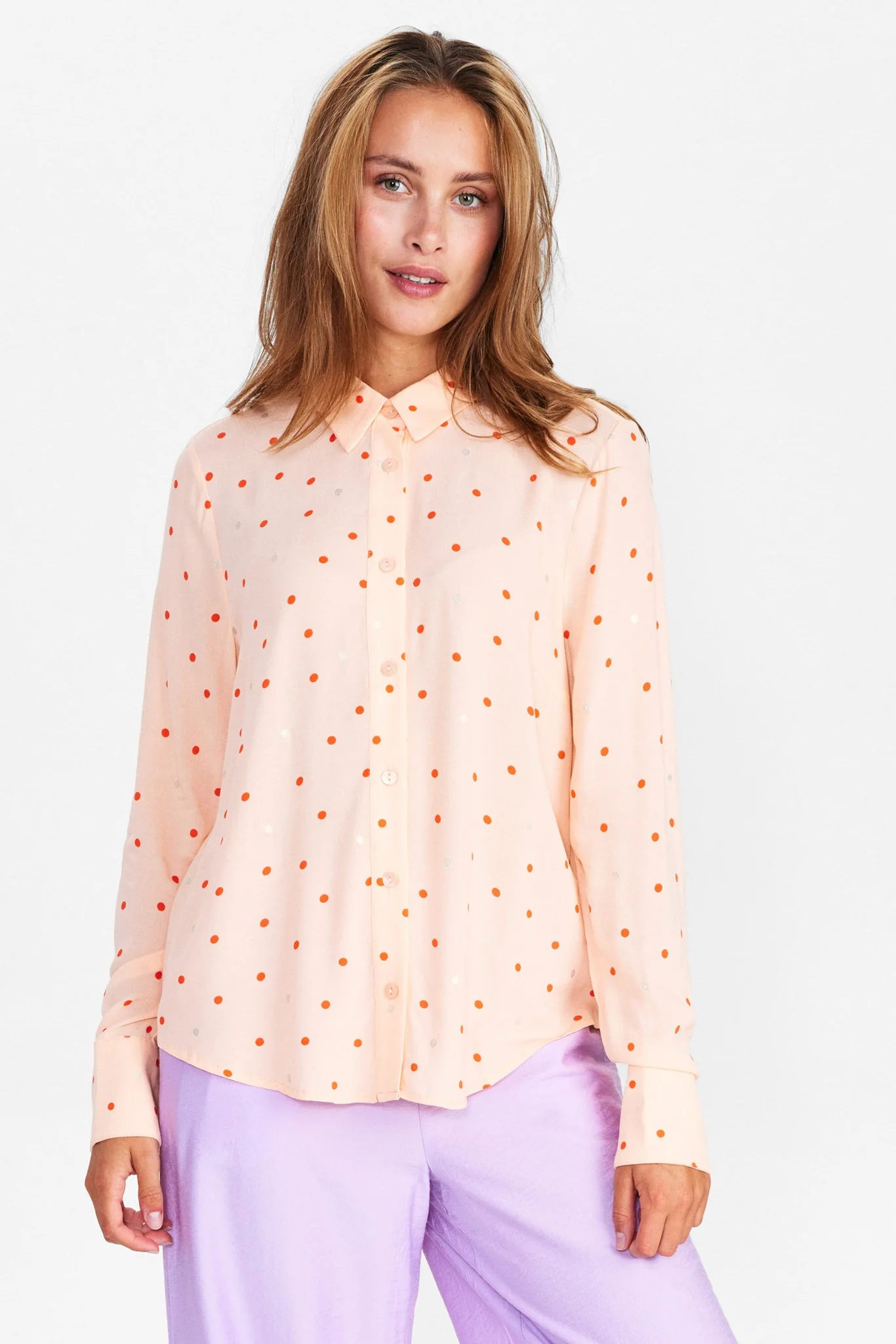 NUREBEKKA LS SHIRT - Peach Melba