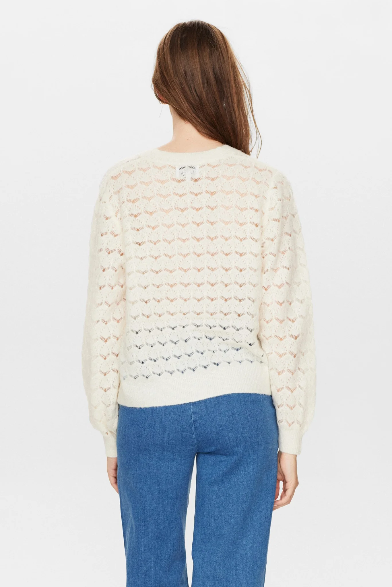 NURIETTA POINTELLE CARDIGAN - Cloud Dancer - Image 2