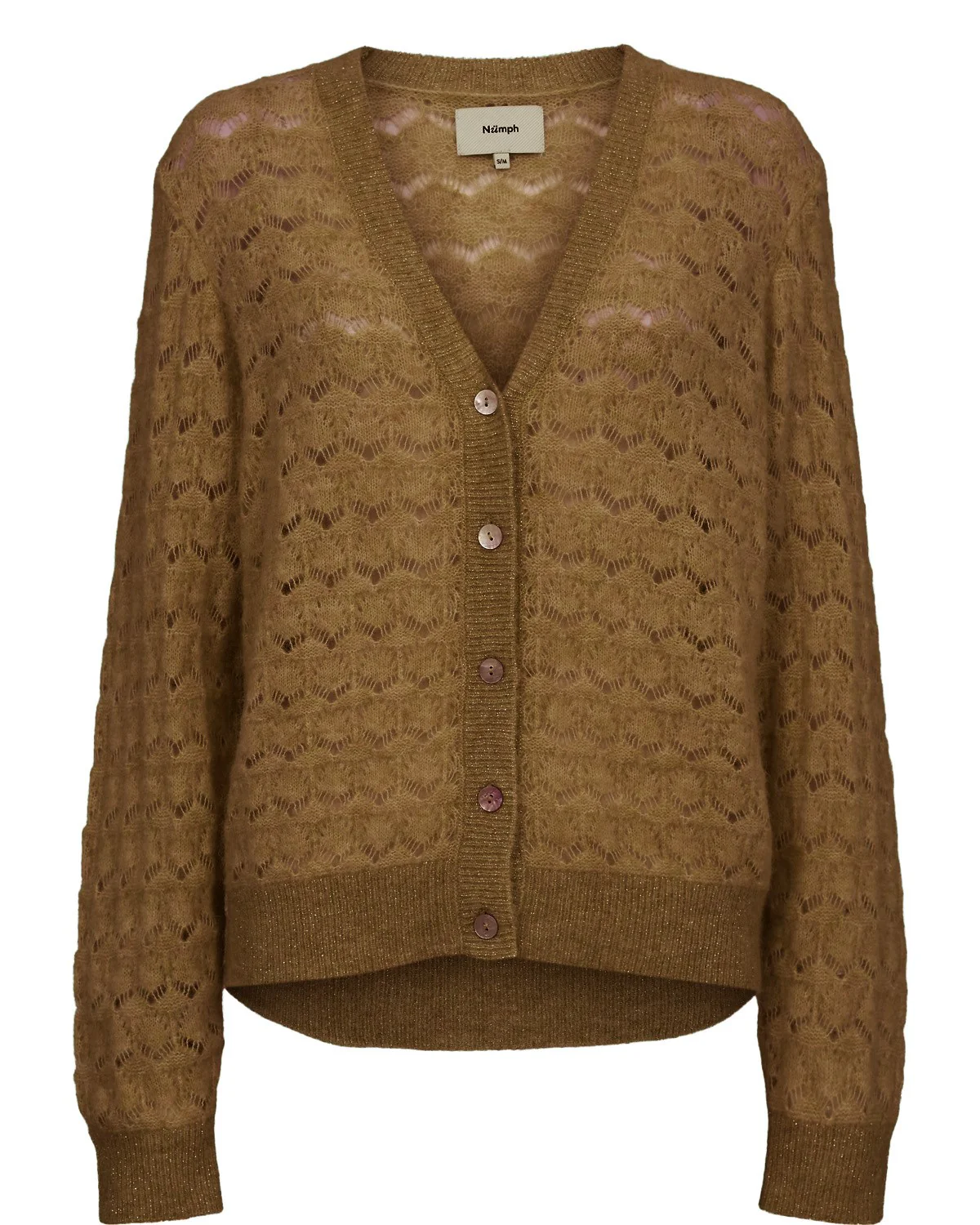 NURIETTA POINTELLE CARDIGAN  - Kangaroo