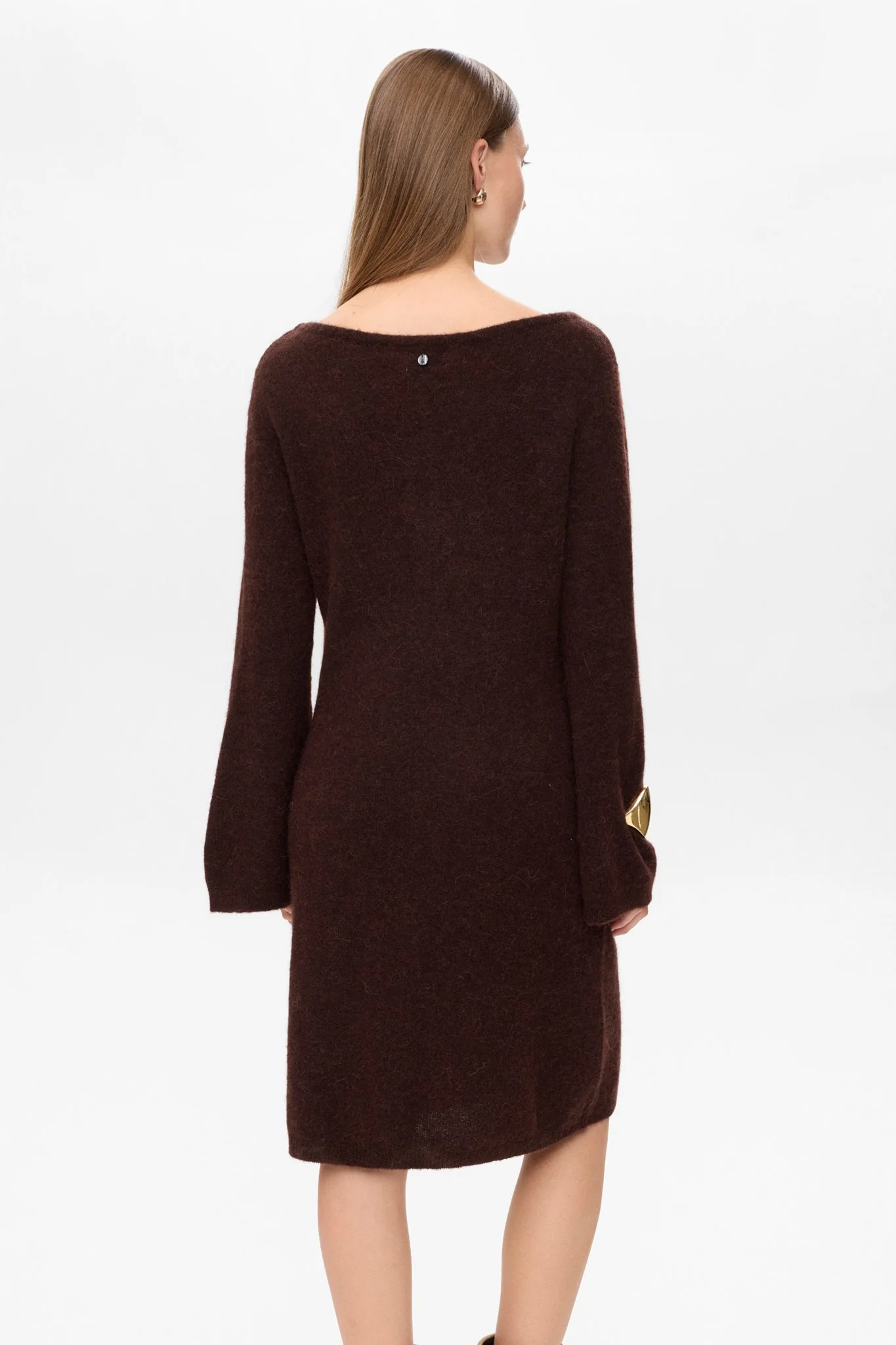 NURIETTE BOATNECK DRESS - Black Coffee - Image 2