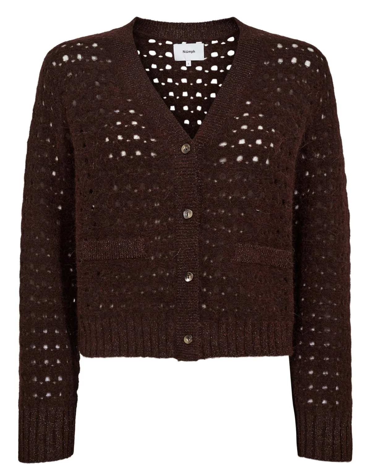 NURIETTE DOT POINTELLE CARDIGAN - Black Coffee