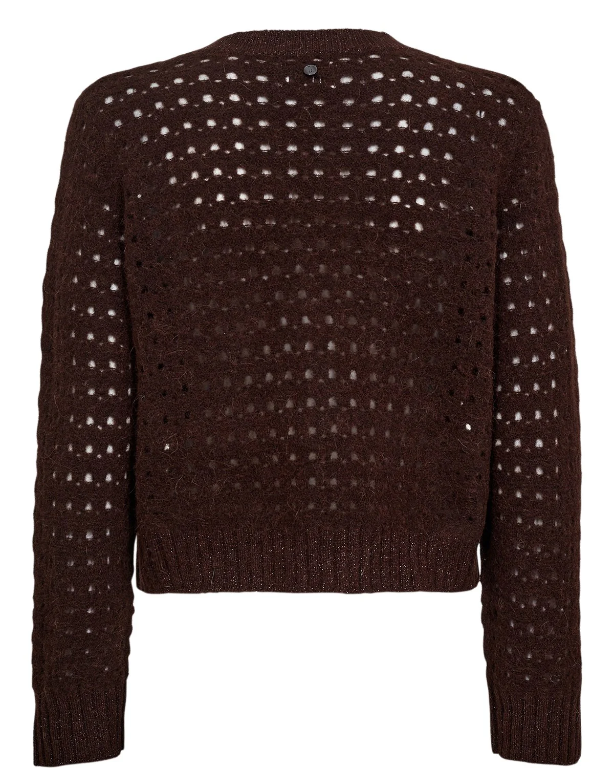 NURIETTE DOT POINTELLE CARDIGAN - Black Coffee - Image 2