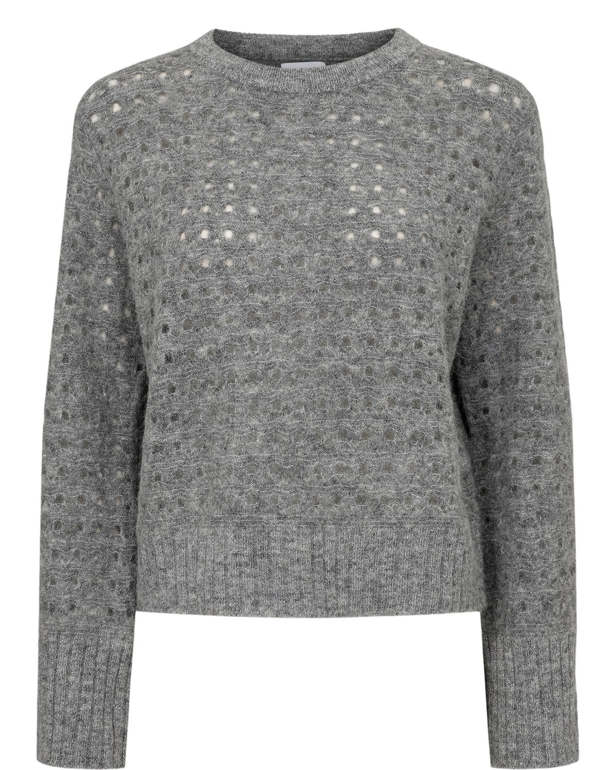 NURIETTE DOT POINTELLE PULLOVER  - Medium Grey mel