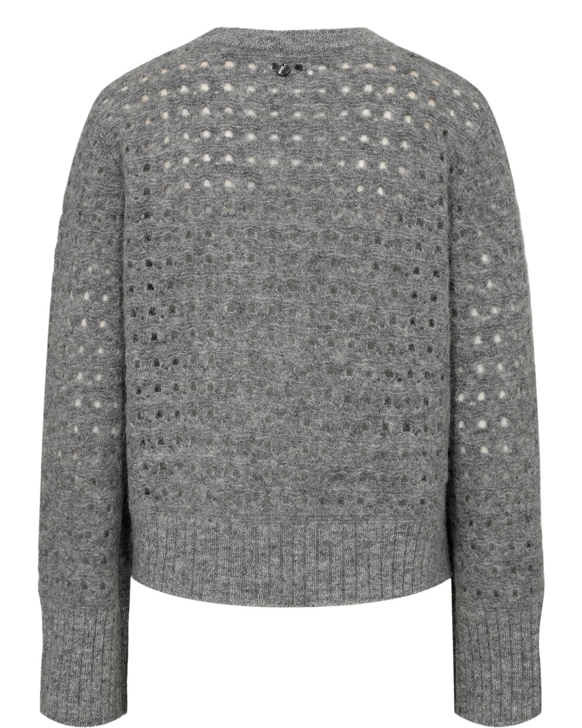 NURIETTE DOT POINTELLE PULLOVER  - Medium Grey mel - Image 2