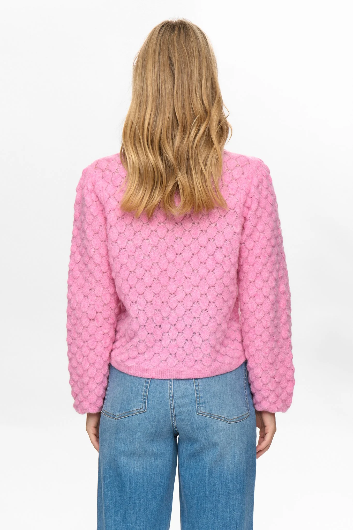 NURIETTE LEAF POINTELLE CARDIGAN - LILAC SACHET - Image 2