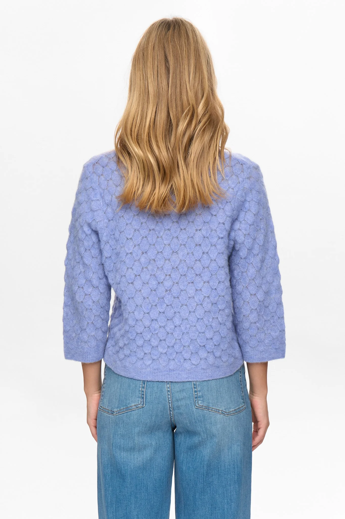 NURIETTE LEAF POINTELLE PULLOVER - Hydrangea - Image 2