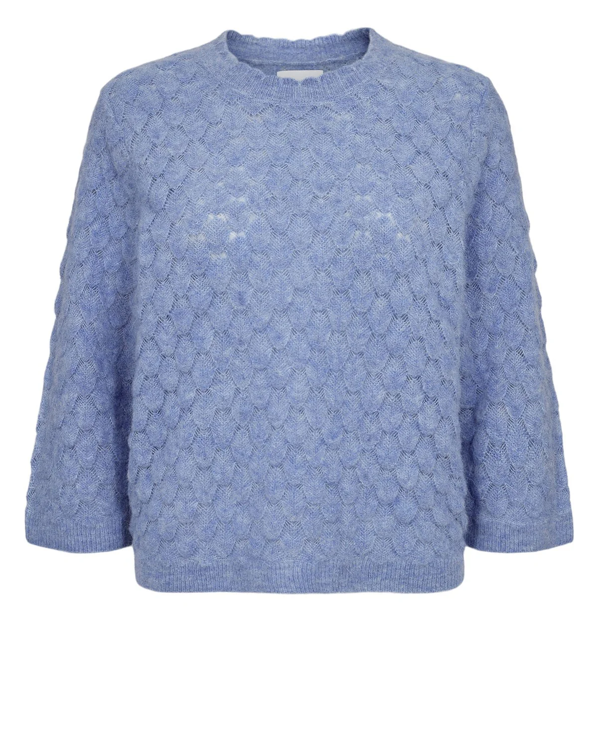 NURIETTE LEAF POINTELLE PULLOVER - Hydrangea - Image 6
