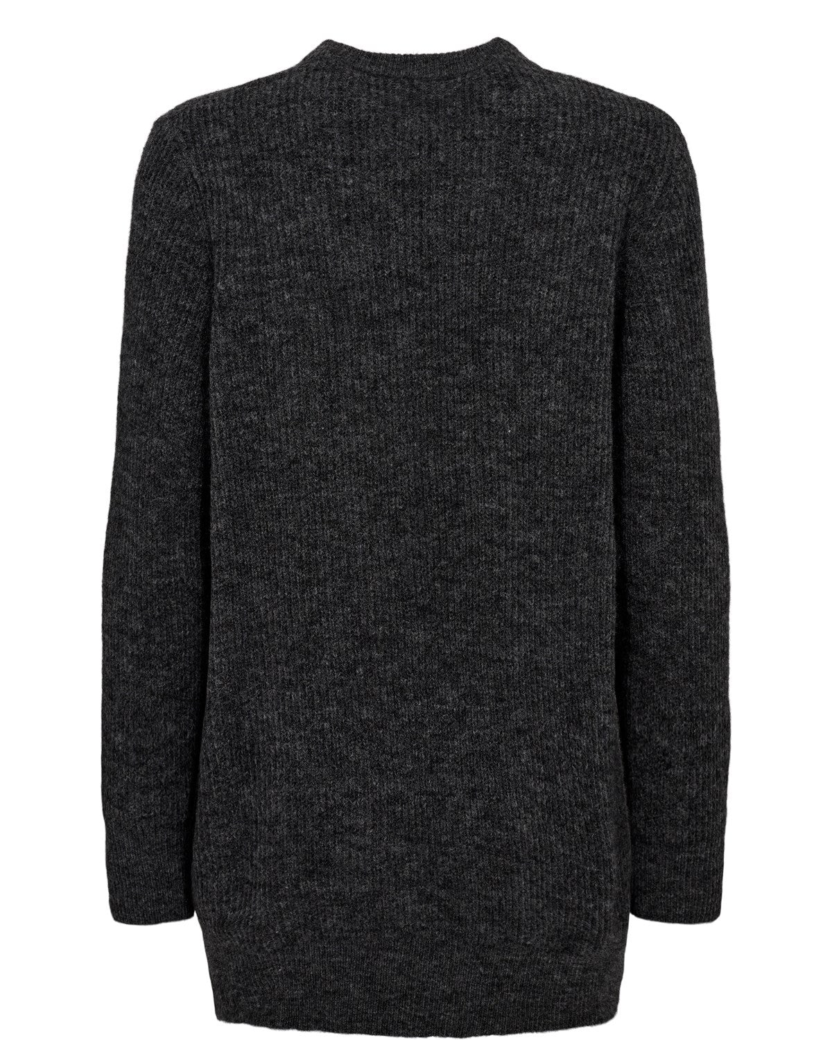 NURIETTE RIB PULLOVER - Dark grey melange - Image 2