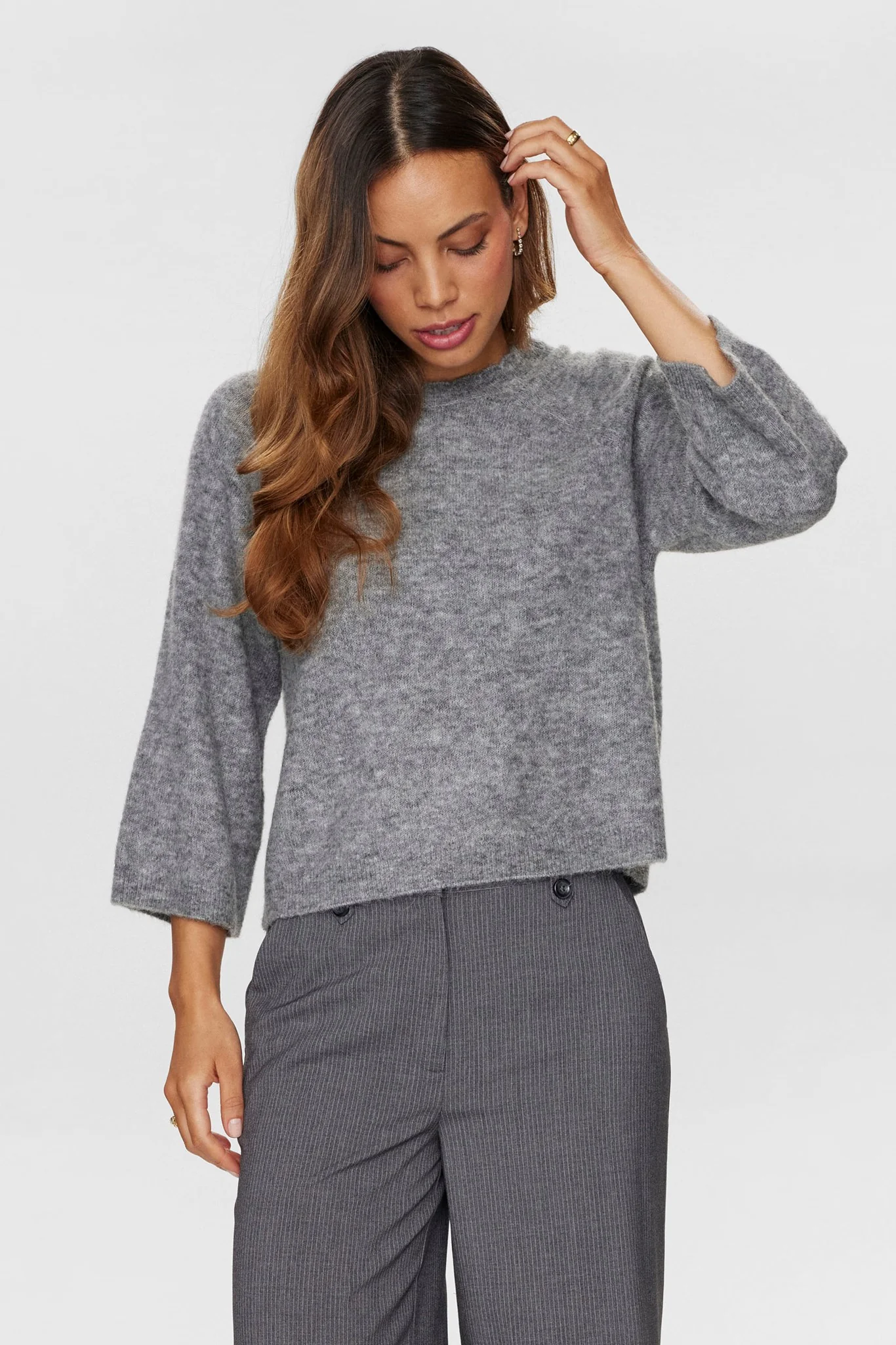 NURIETTE SELMA PULLOVER - Medium Grey mel