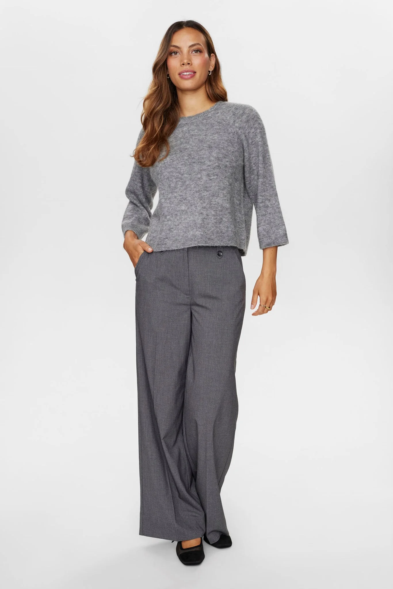 NURIETTE SELMA PULLOVER - Medium Grey mel - Image 3