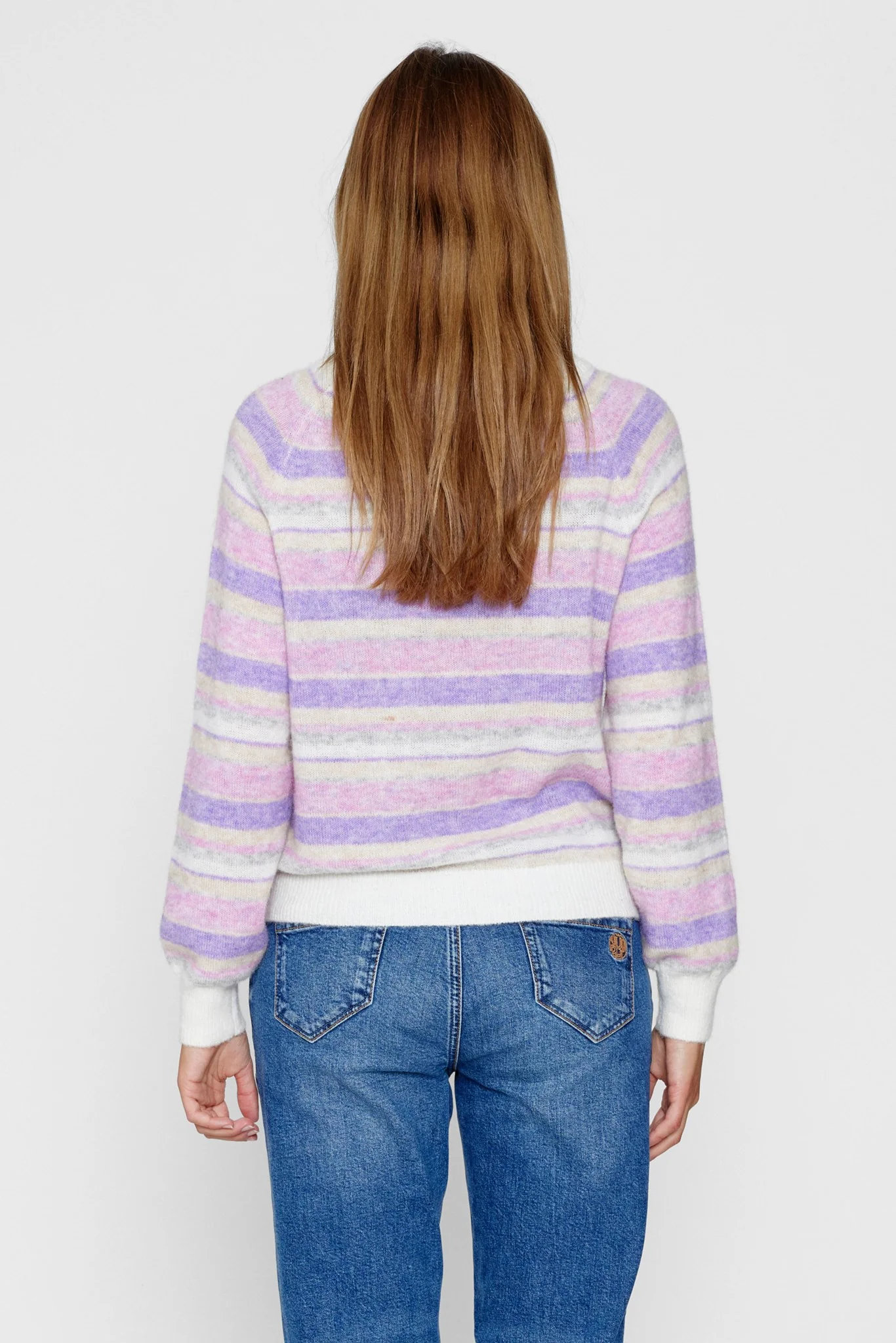 NURIETTE STRIPE PULLOVER - Pink Frosting - Image 2