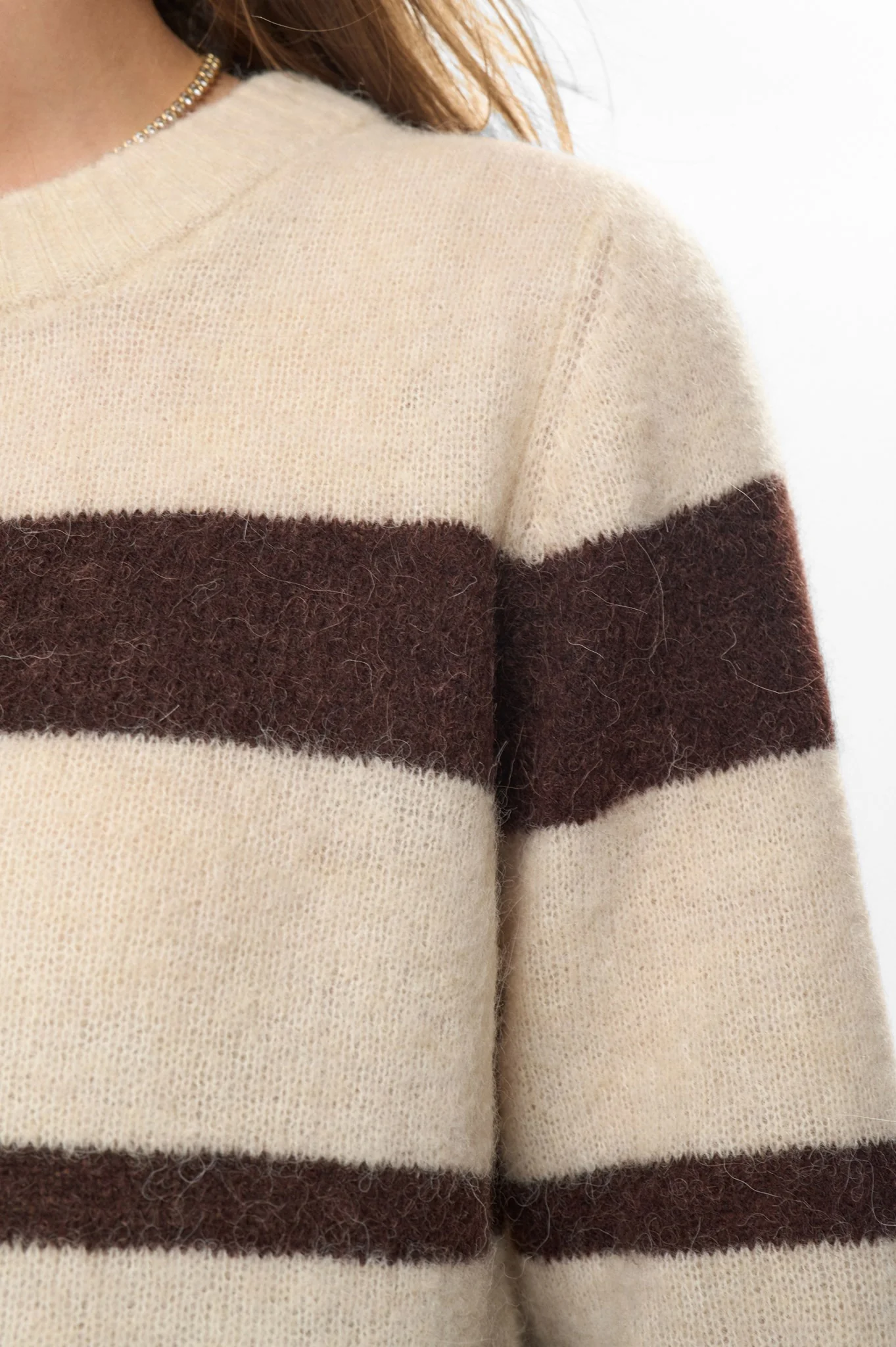 NURIETTE WIDE STRIPE PULLOVER - Black Coffee - Image 4