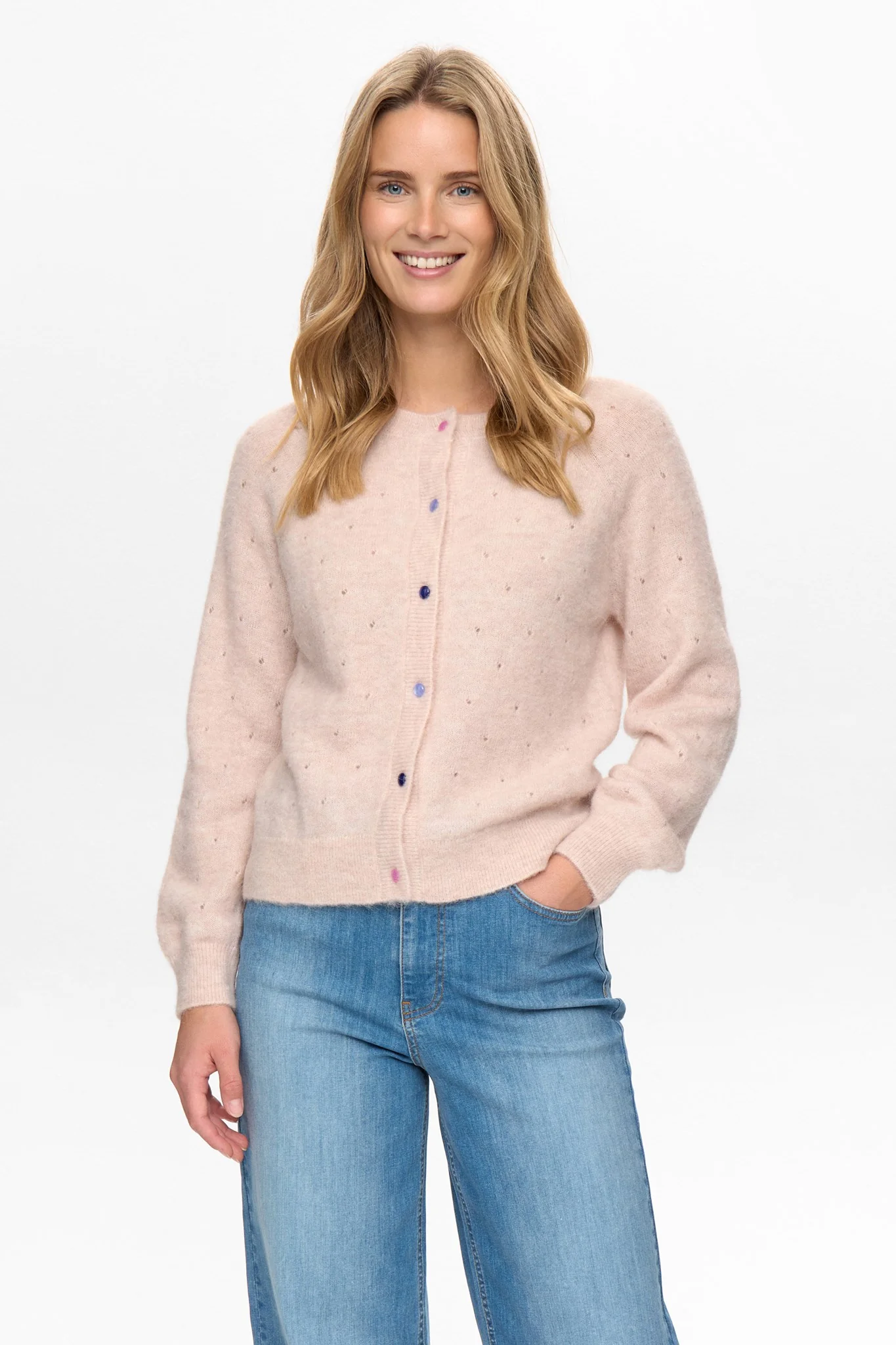 NURIETTO POINTELLE CARDIGAN  - Mushroom