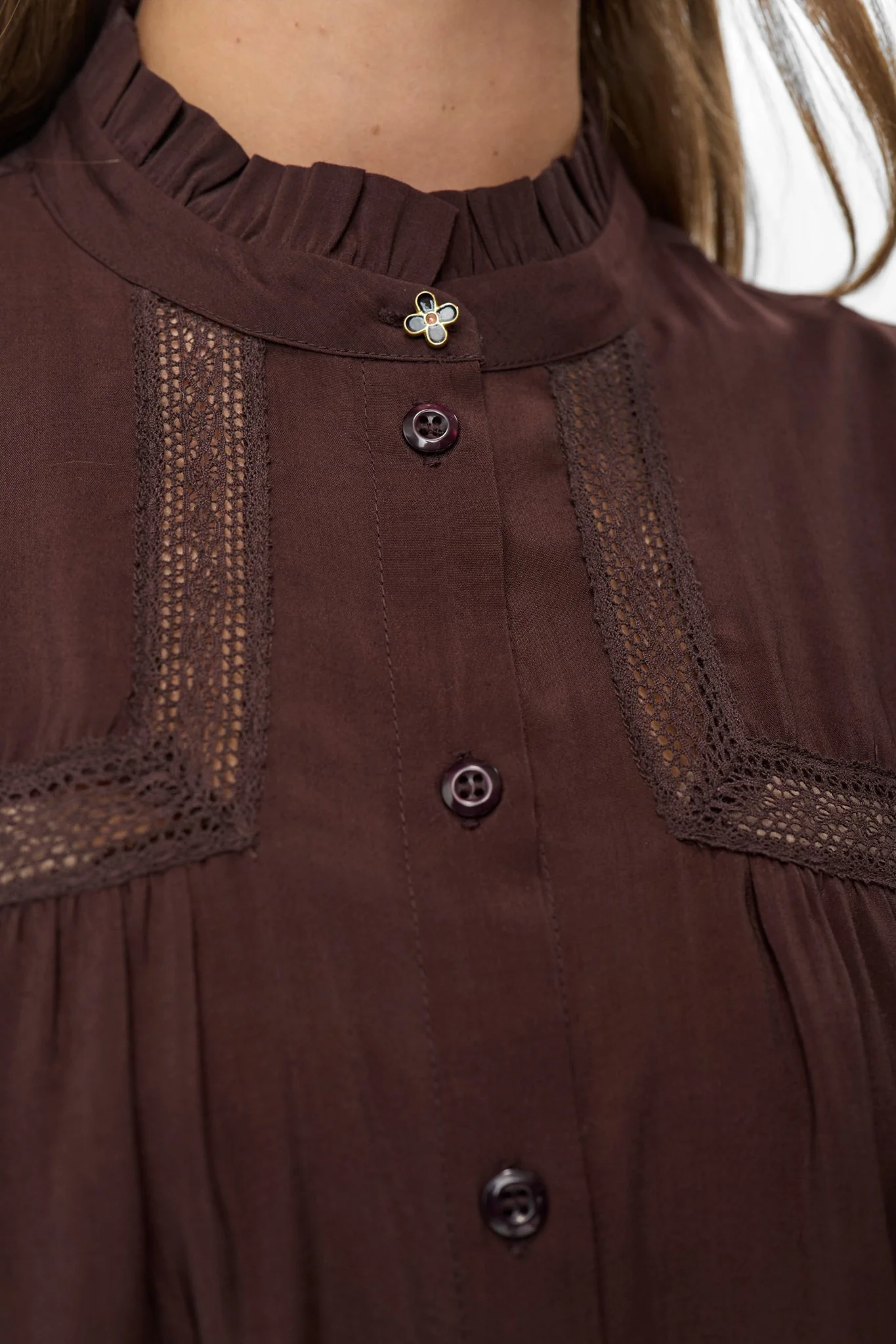 NURIKA SHIRT - Black Coffee - Image 4