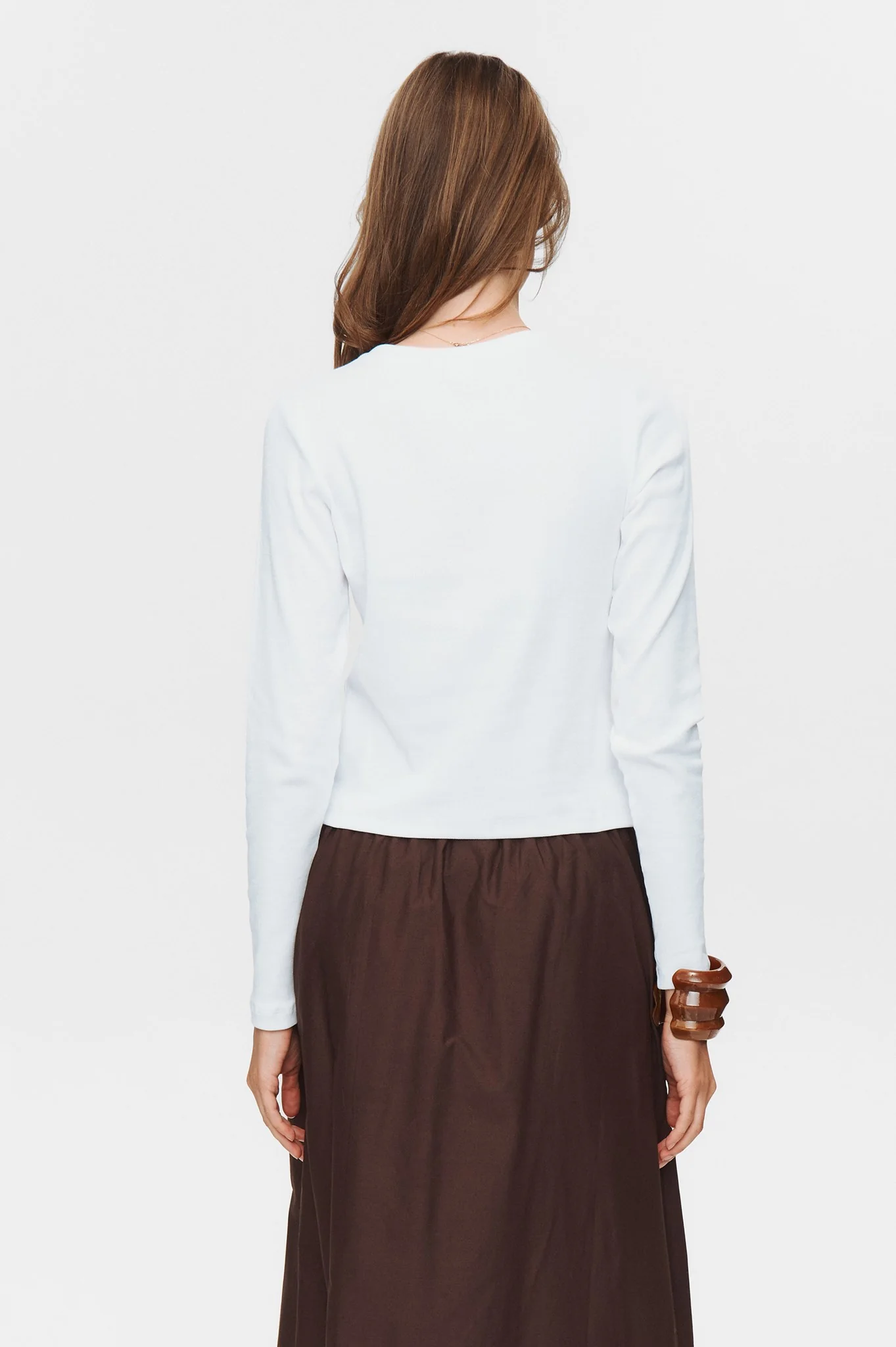 NURILEY LS CROPPED TEE - Bright White - Image 2