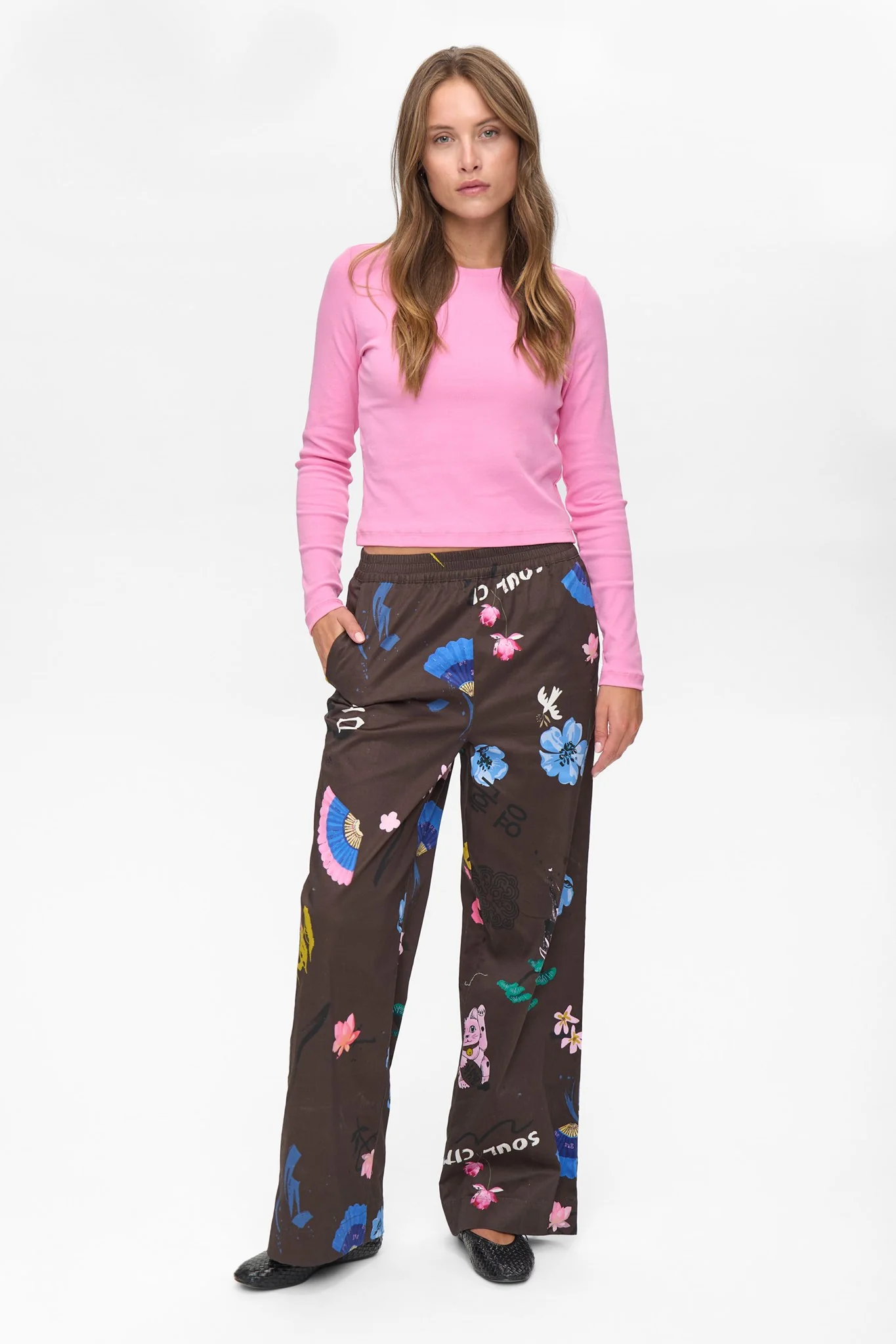 NURILEY LS CROPPED TEE - Fuchsia Pink - Image 3