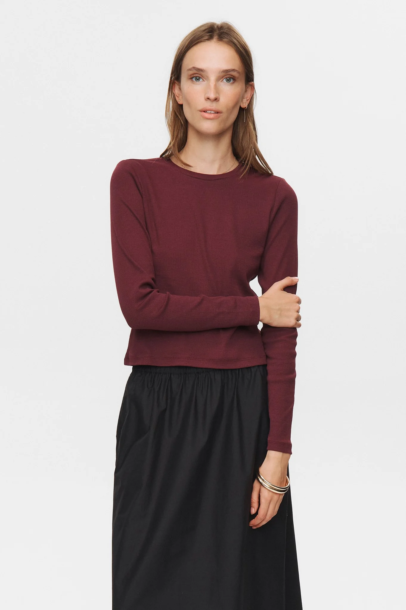 NURILEY LS CROPPED TEE - Winetasting