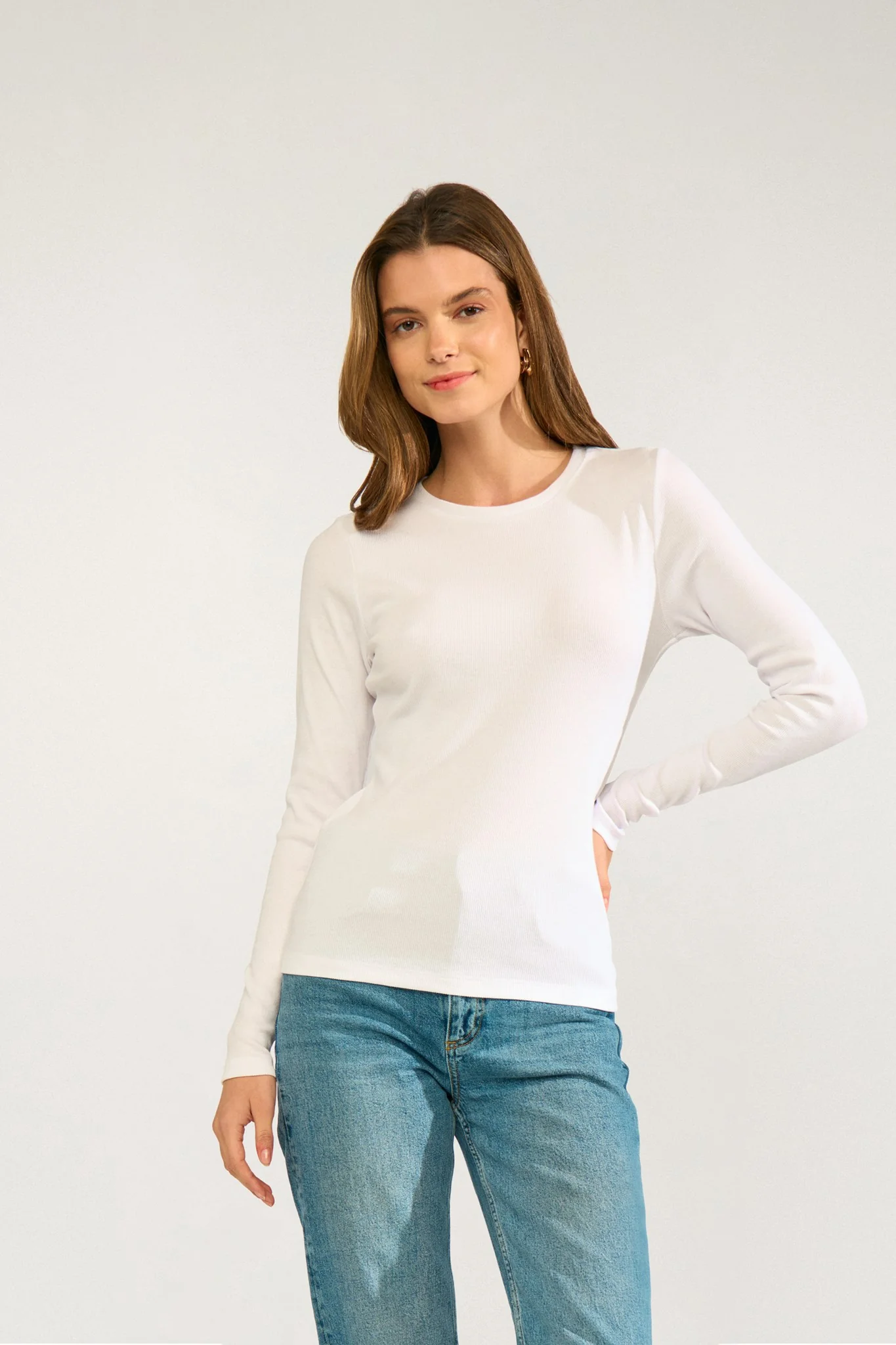 NURILEY LS TEE - Bright White