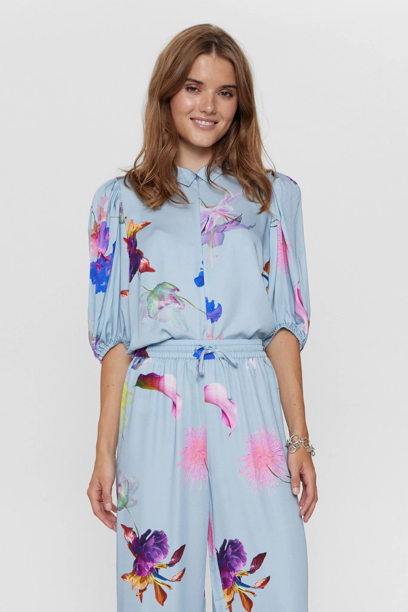 NURITA PANTS - Blue Fog