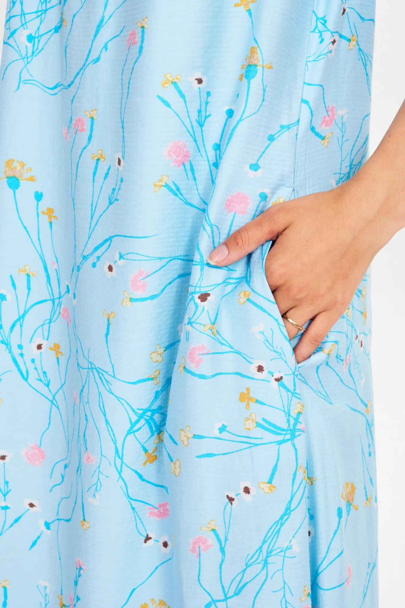 NURITT ONE SHOULDER DRESS - Crystal blue - Image 4