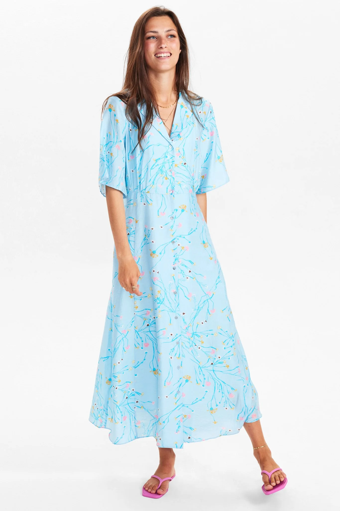 NURITT SHIRT DRESS - Crystal blue - Image 3