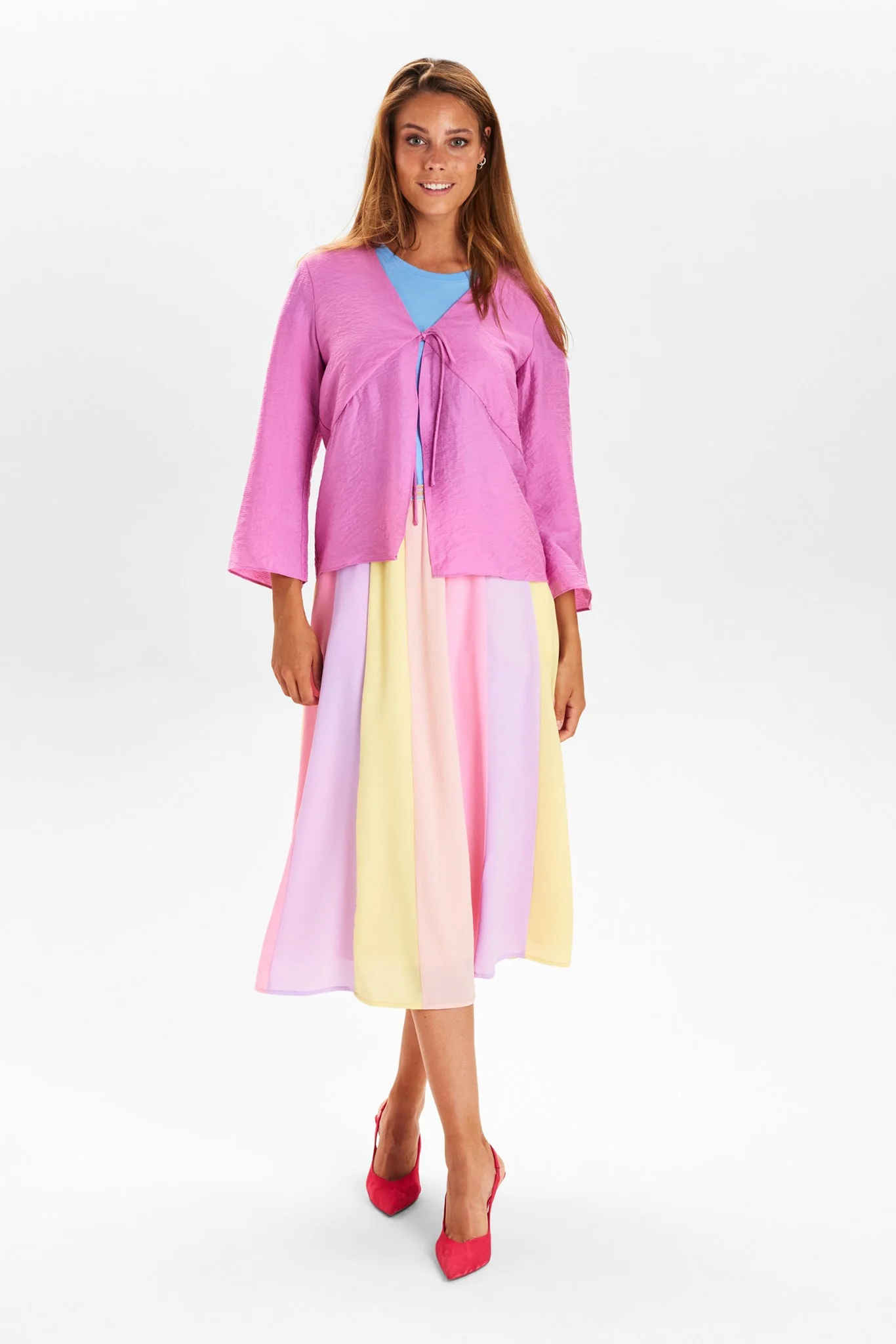 NUROXANNE TIE SHIRT - Begonia Pink - Image 3