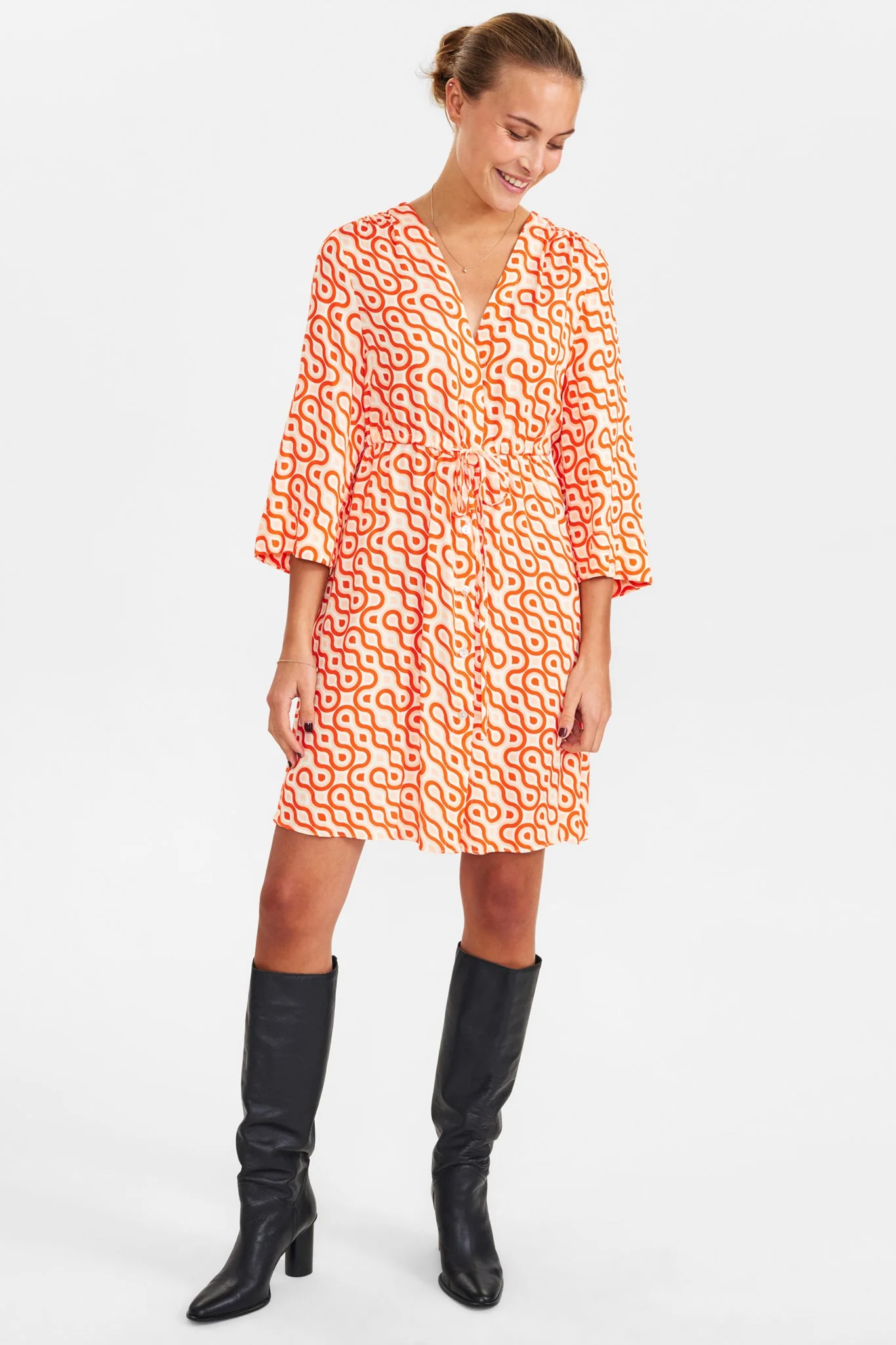 NURUBY DRESS - Cherry Tomato - Image 3
