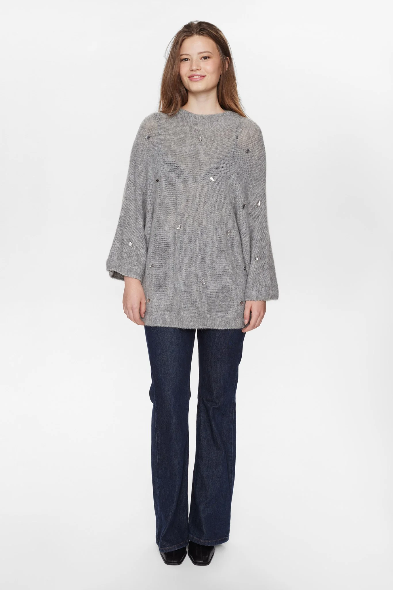 NUSAIDANI PULLOVER - Medium Grey mel - Image 3