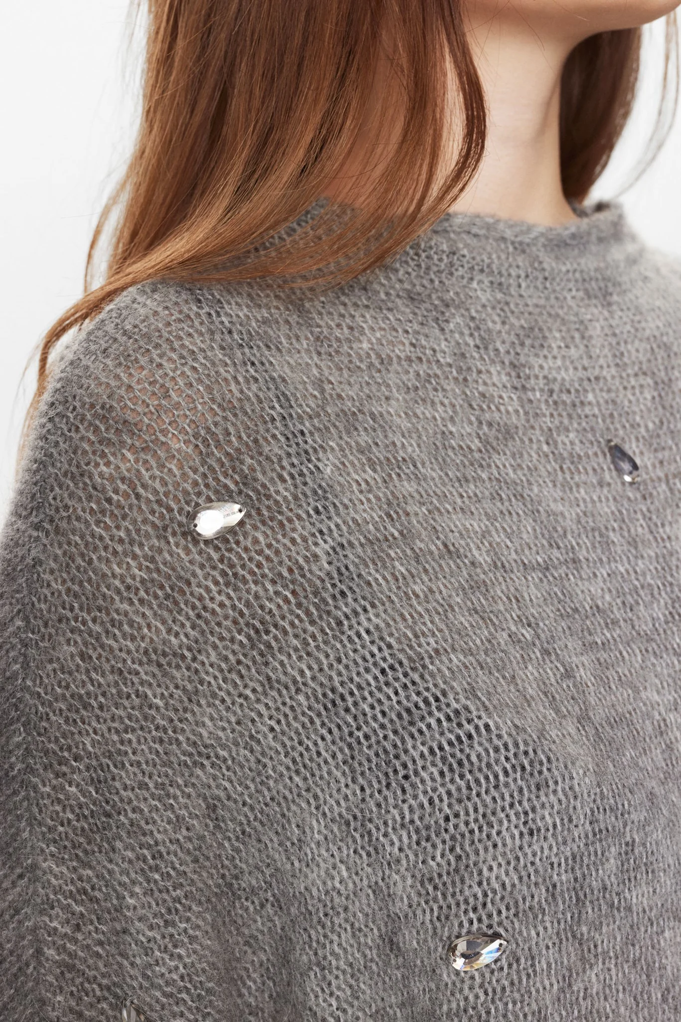 NUSAIDANI PULLOVER - Medium Grey mel - Image 4