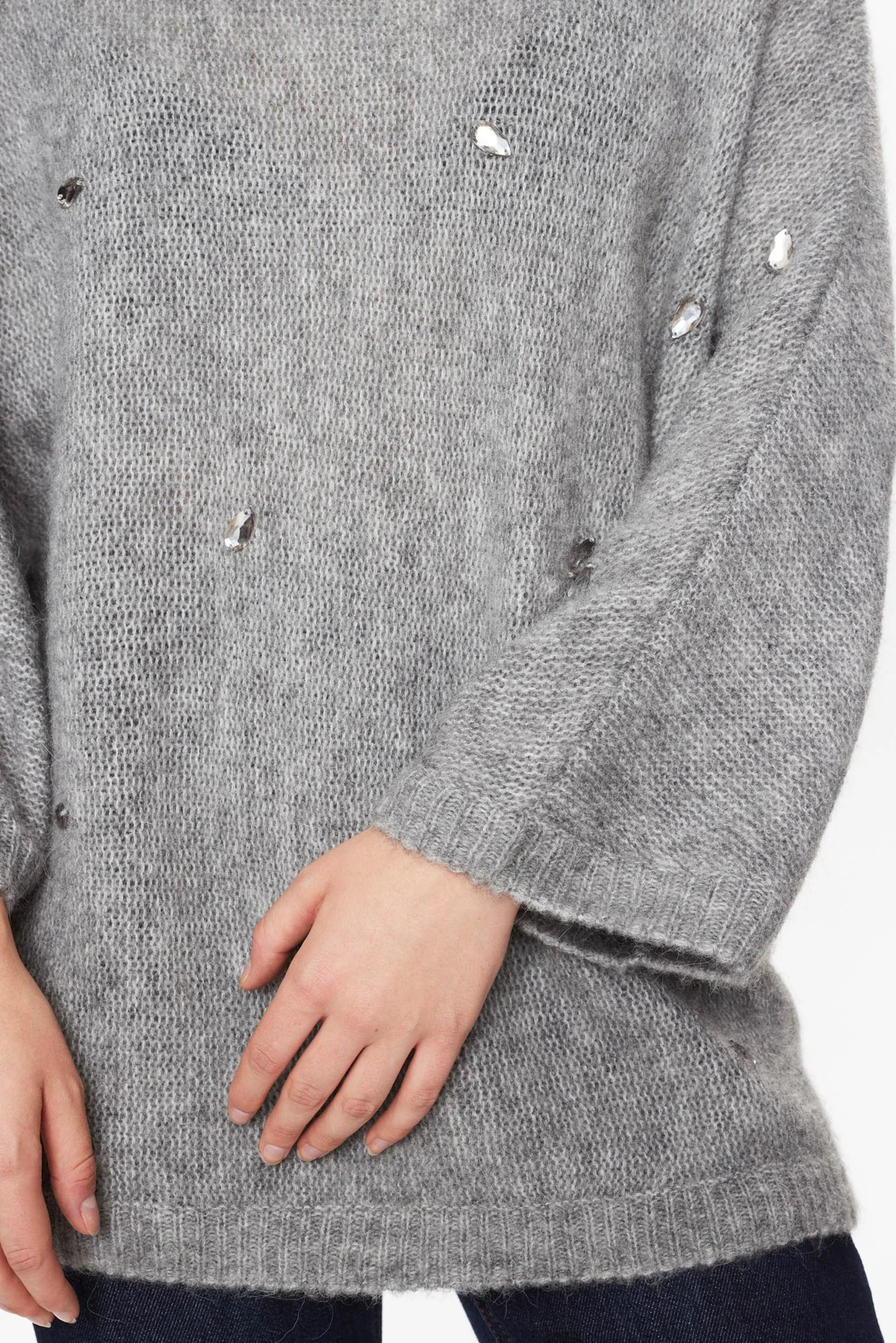 NUSAIDANI PULLOVER - Medium Grey mel - Image 5