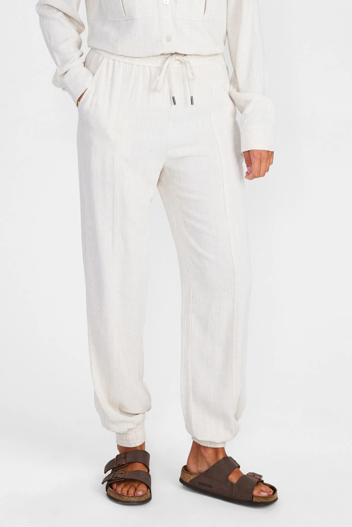 NUSASSIE PANT - Sesame Melange
