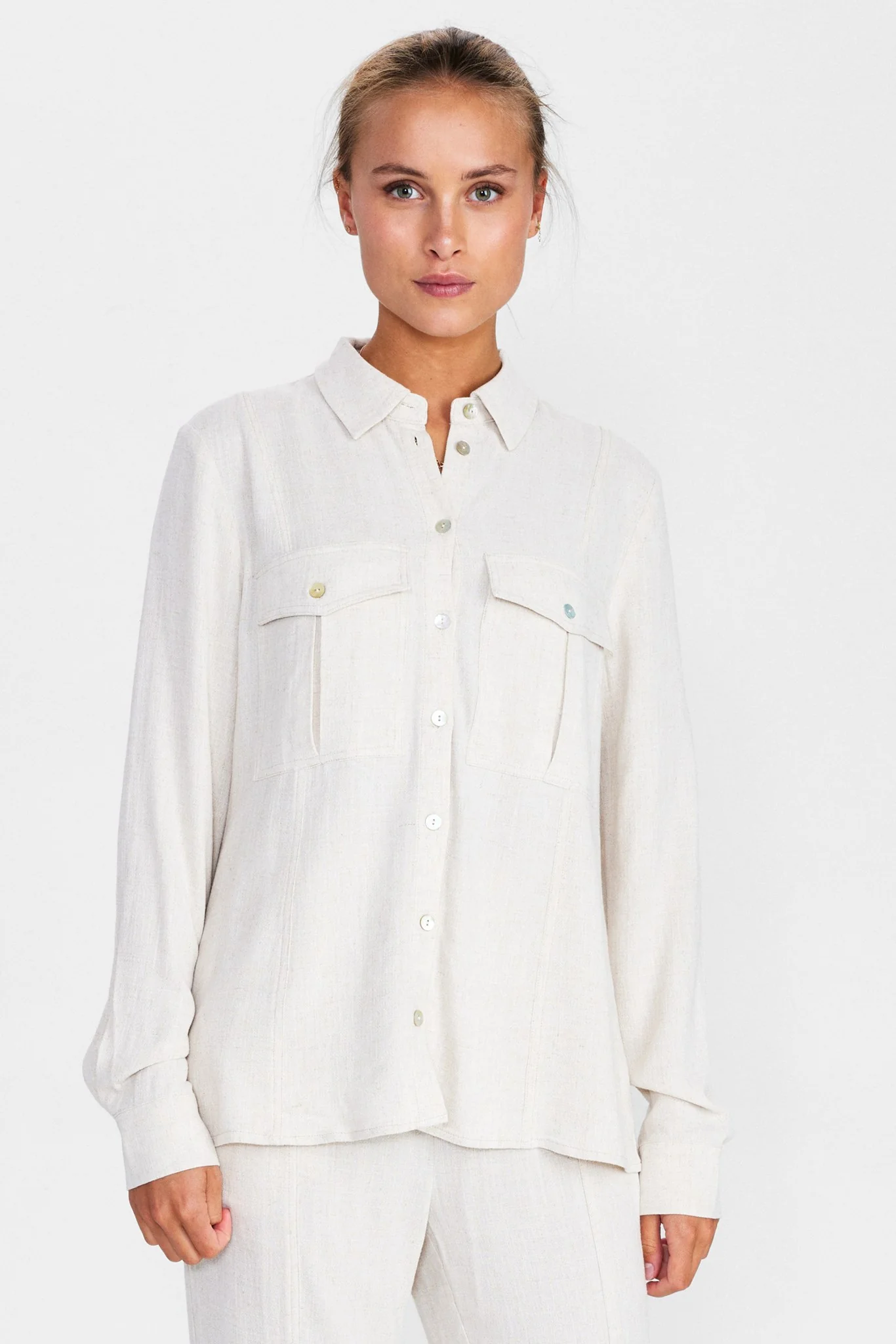 NUSASSIE SHIRT - Sesame Melange